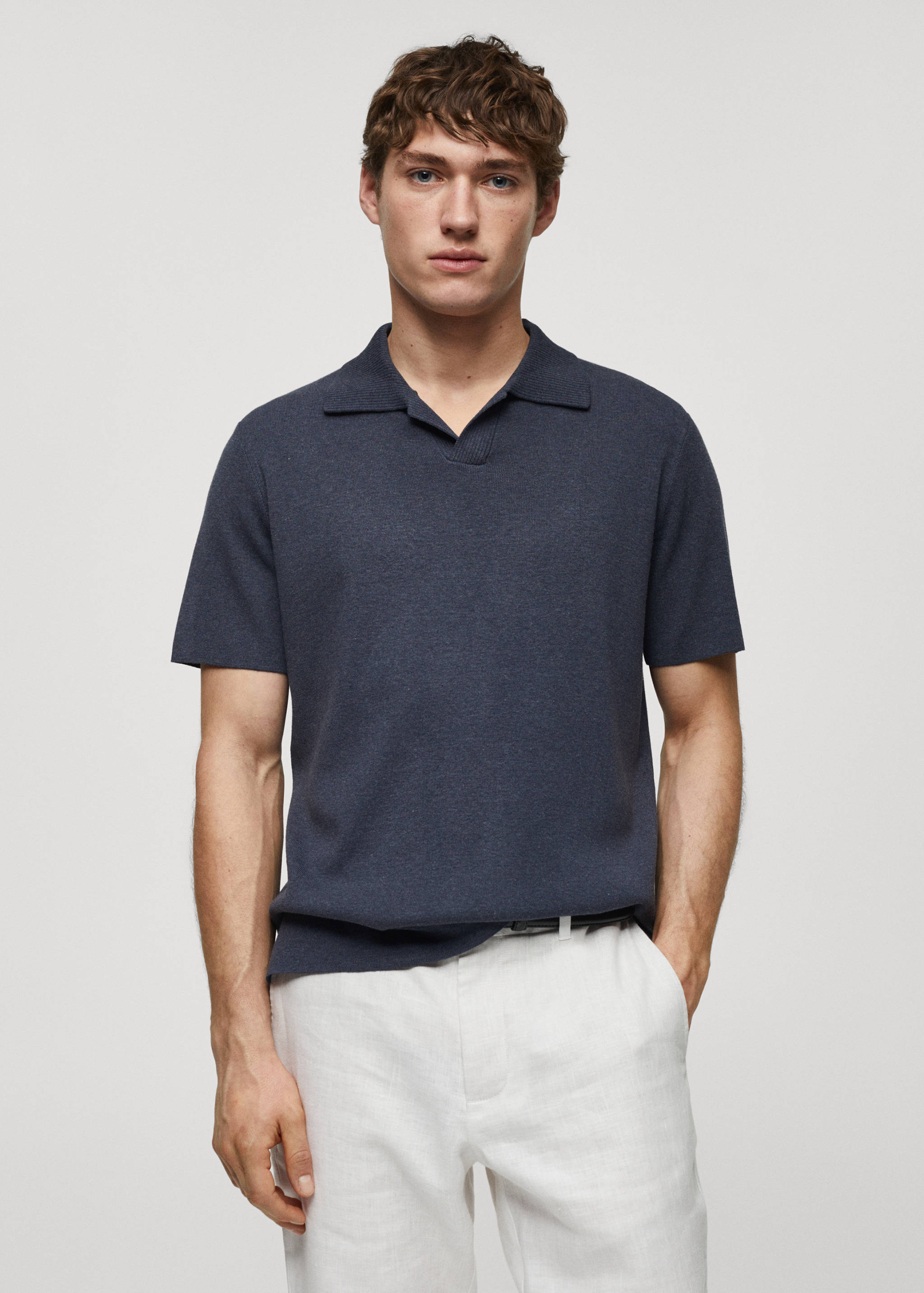 Polo maille fine coton - Plan moyen