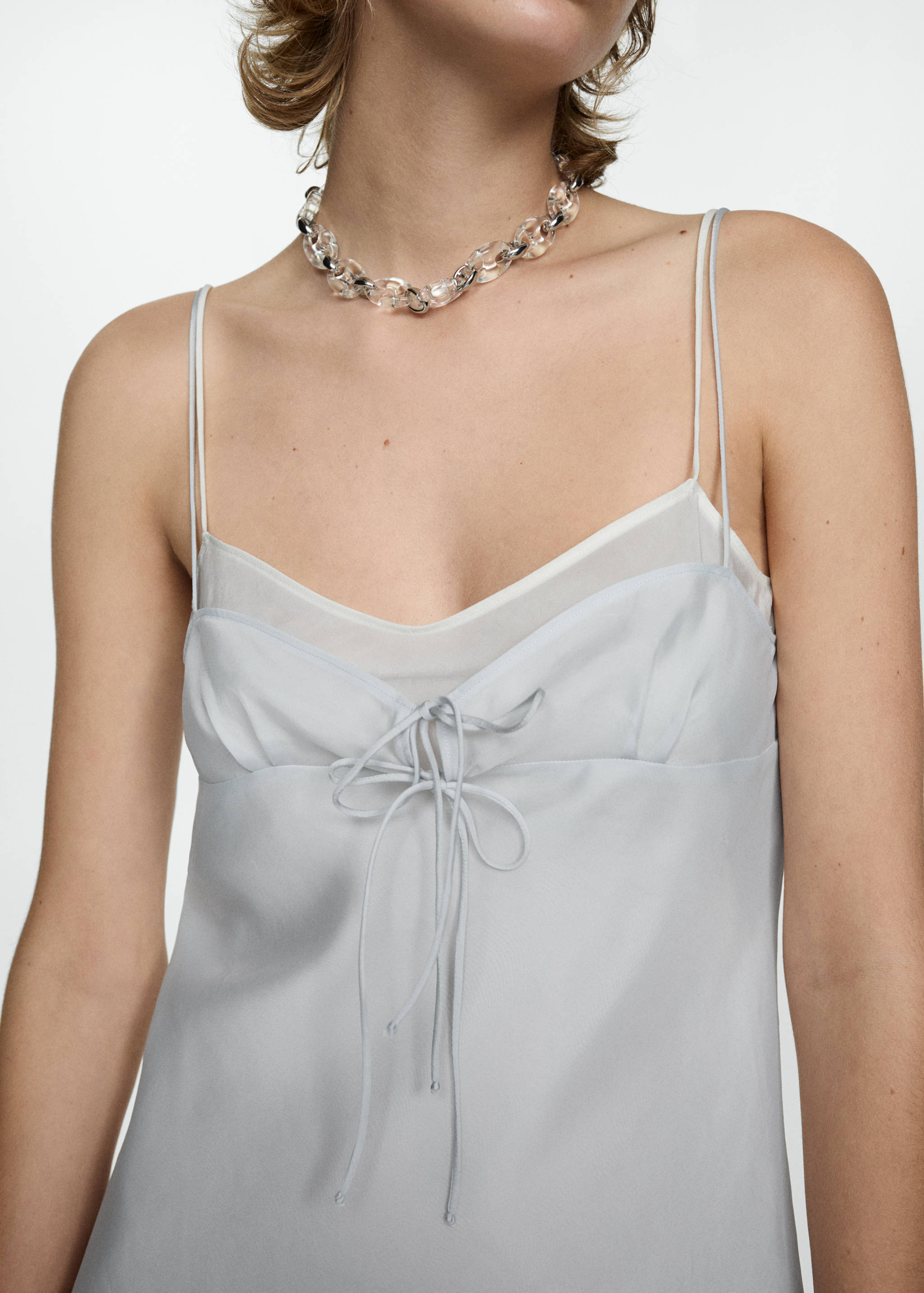 Lingerie dress with bow - Details of the article 1