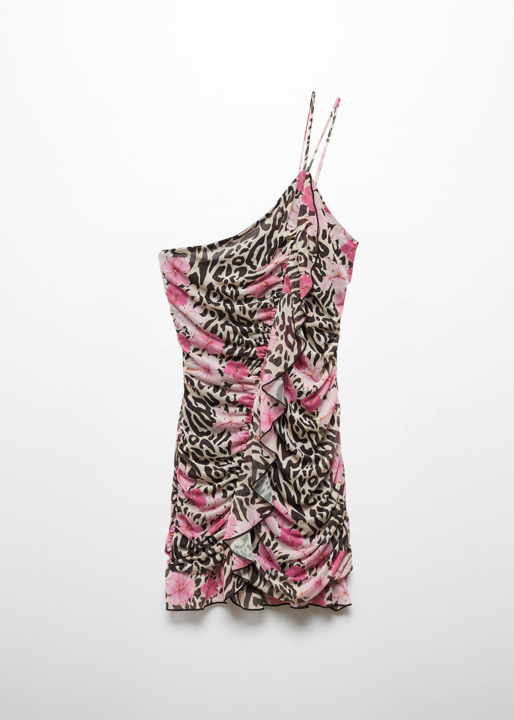 Leopard-print ruffled dress - Article without model