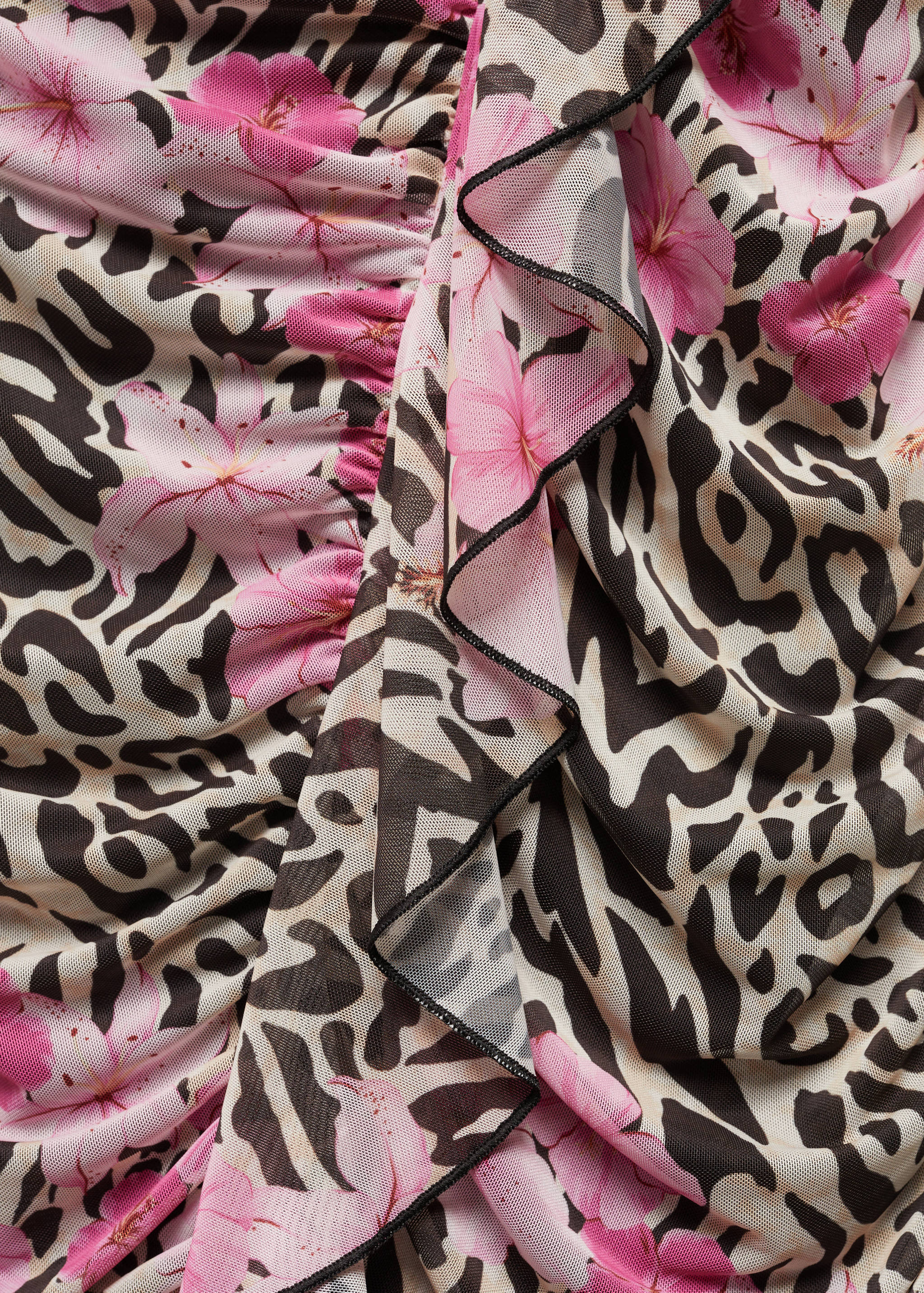 Leopard-print ruffled dress - Details of the article 8