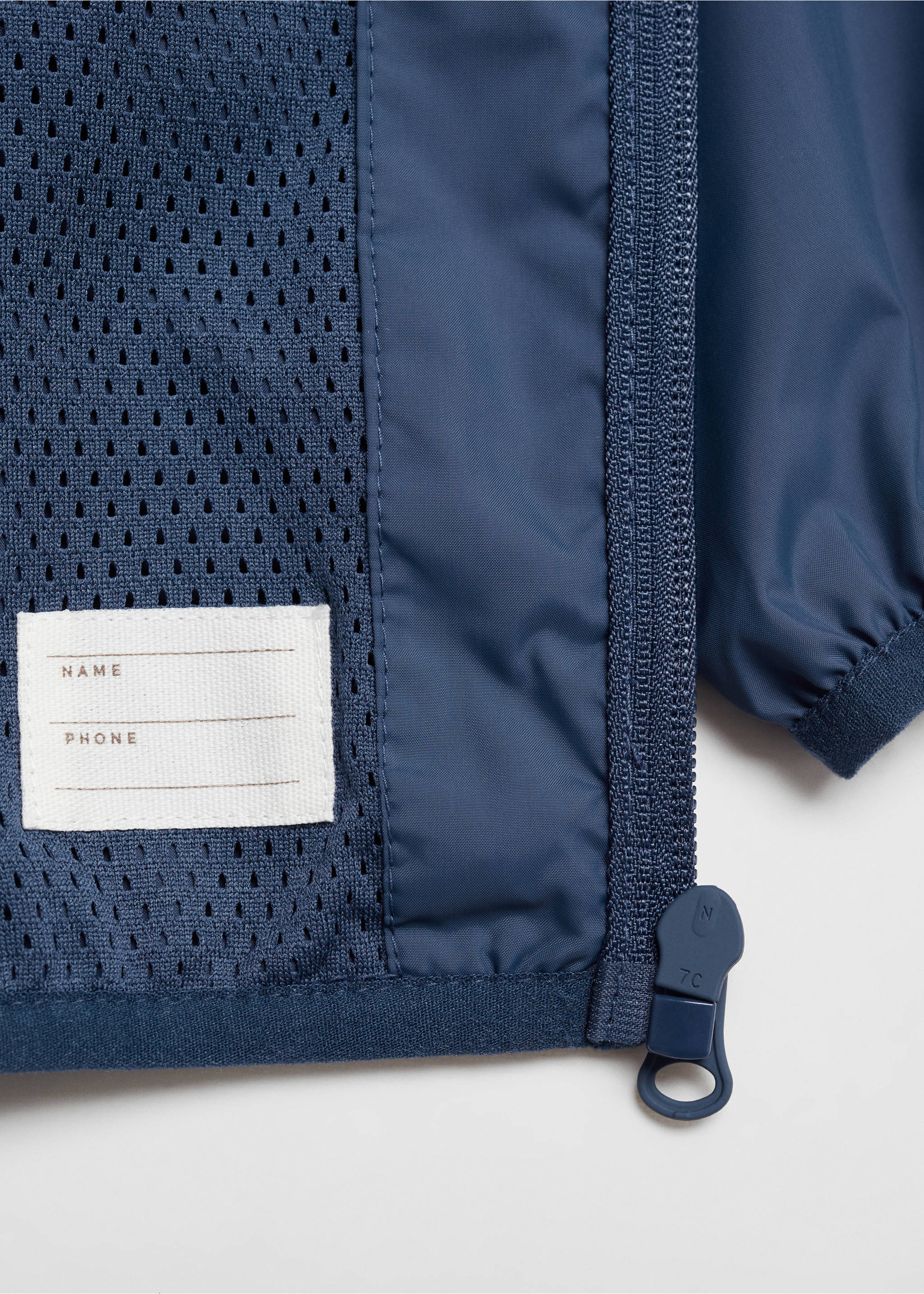 Hooded parka - Details of the article 8, Blue. Ref: 67047915-00.