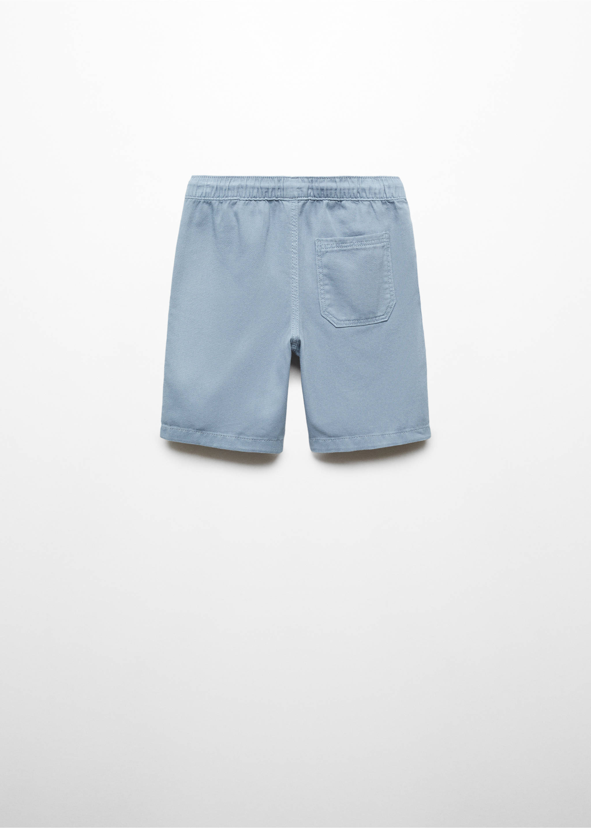 Baumwoll-Bermudashorts mit Stretchbund - Rückseite des Artikels, Blau. Ref: 67047922-00.