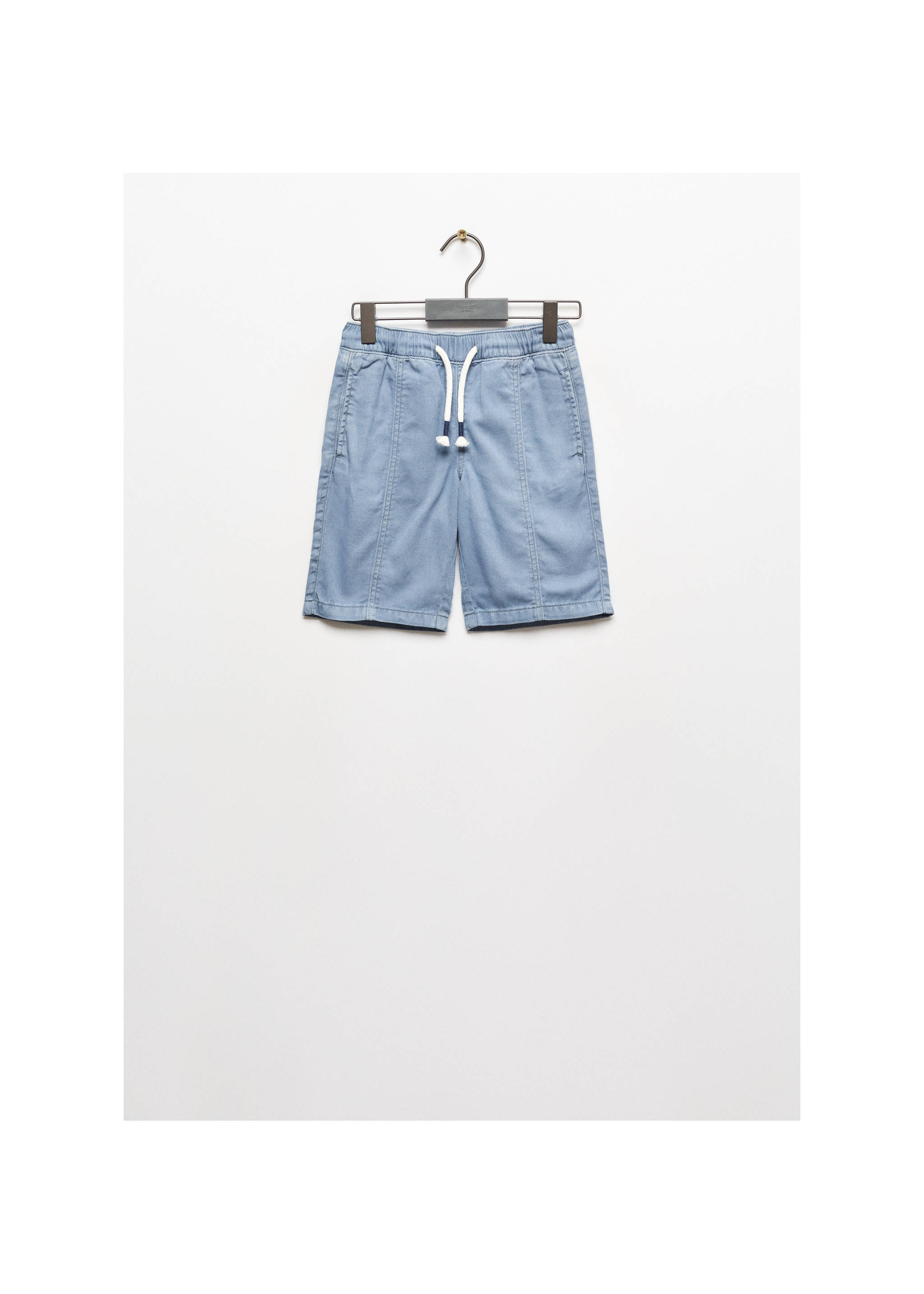 Cotton shorts with elastic waist - Article without model, Blue. Ref: 67047922-00.