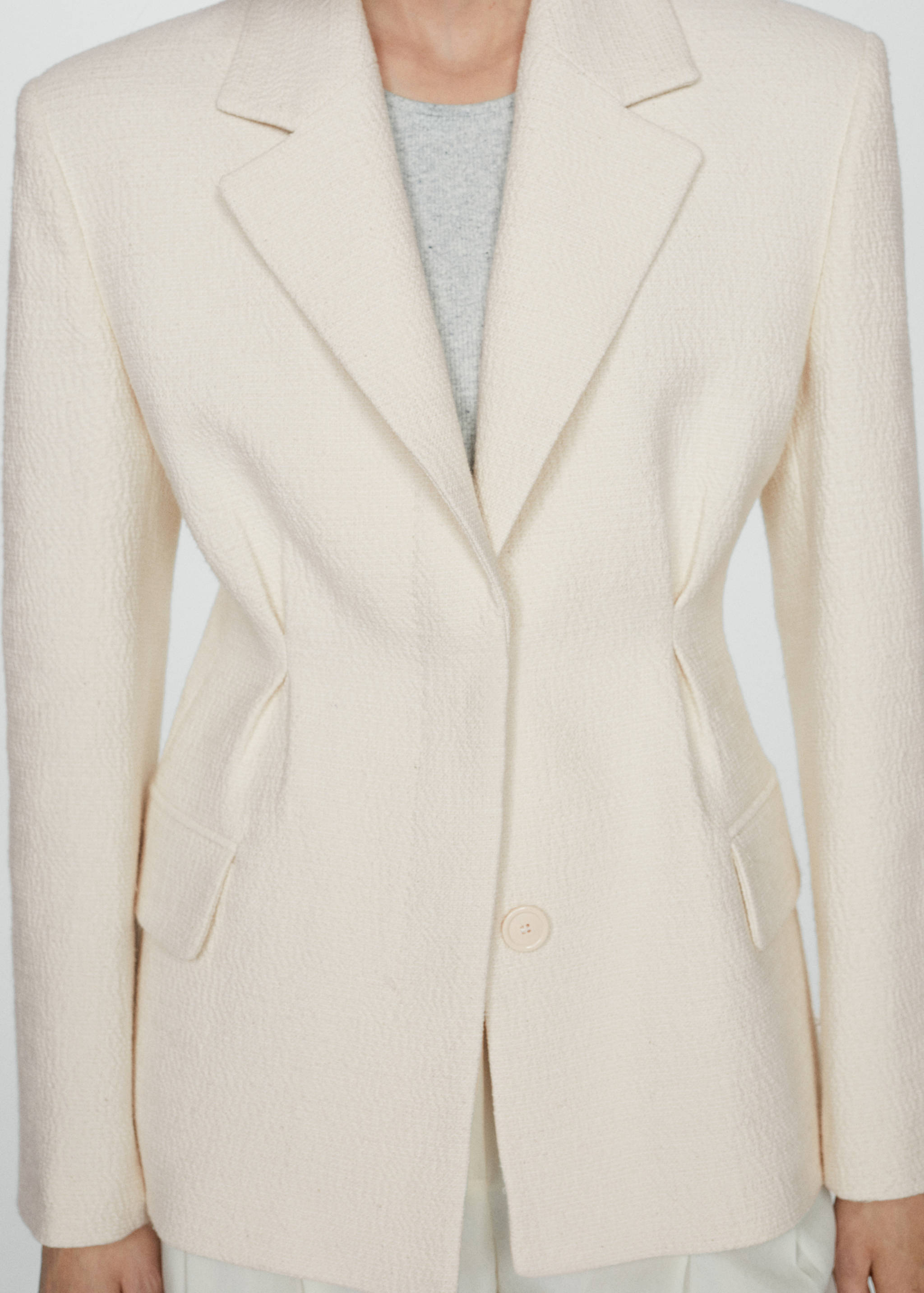 Blazer med tekstur og folder-detalj - Artikkeldetalj 3