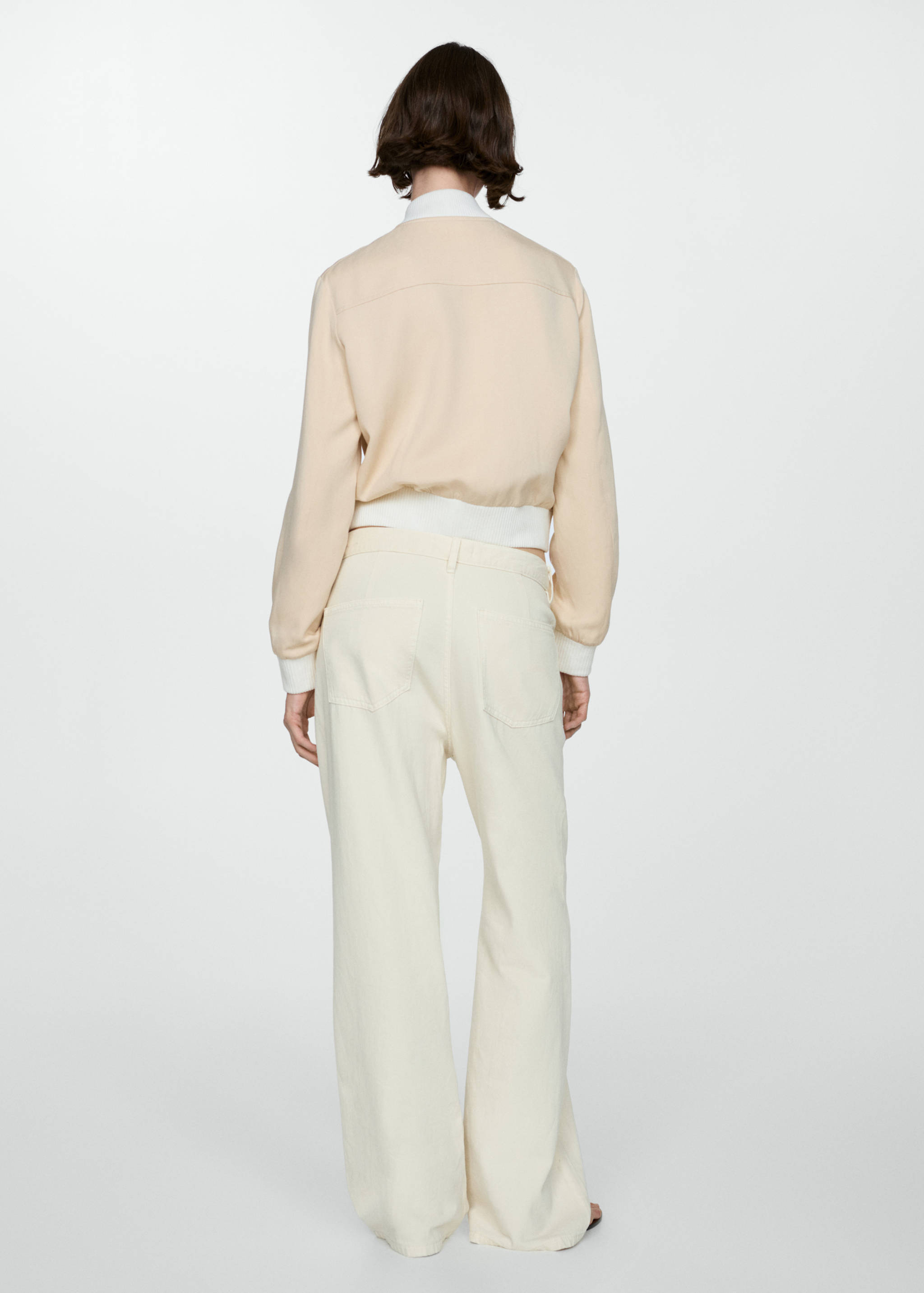 Linen lyocell bomber jacket - Reverse of the article