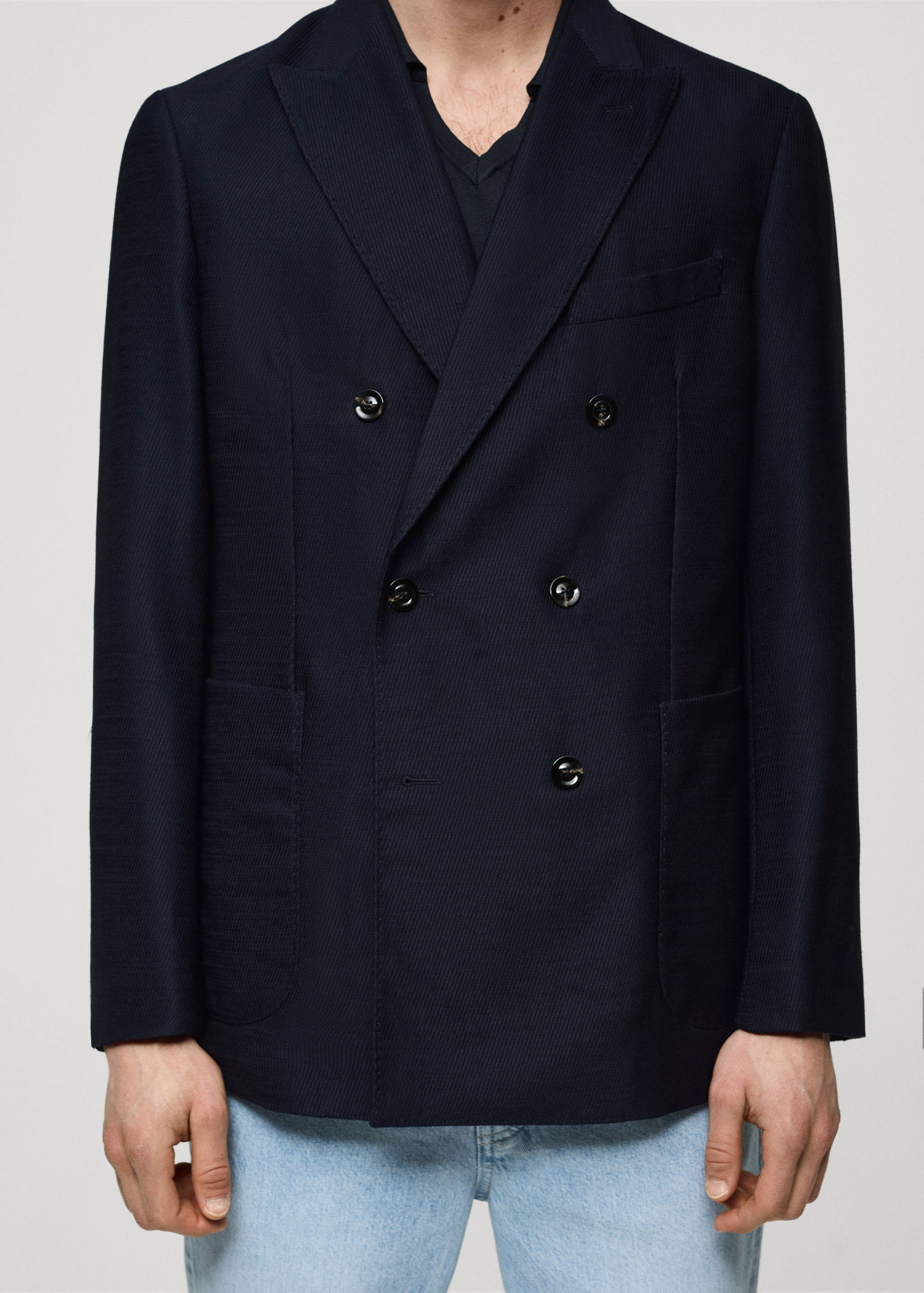 Americana cruzada twill 100% lana virgen - Detalle del artículo 6