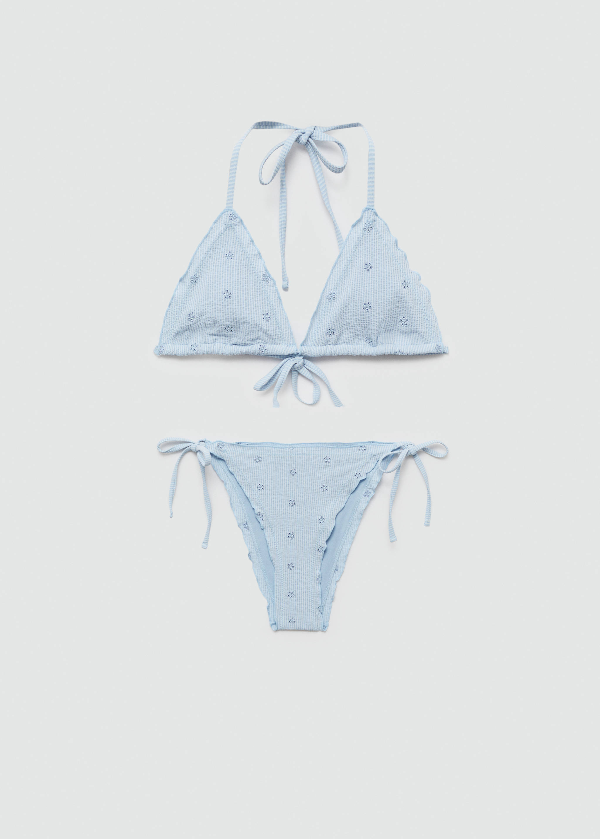 Flower-embroidered bikini - Article without model