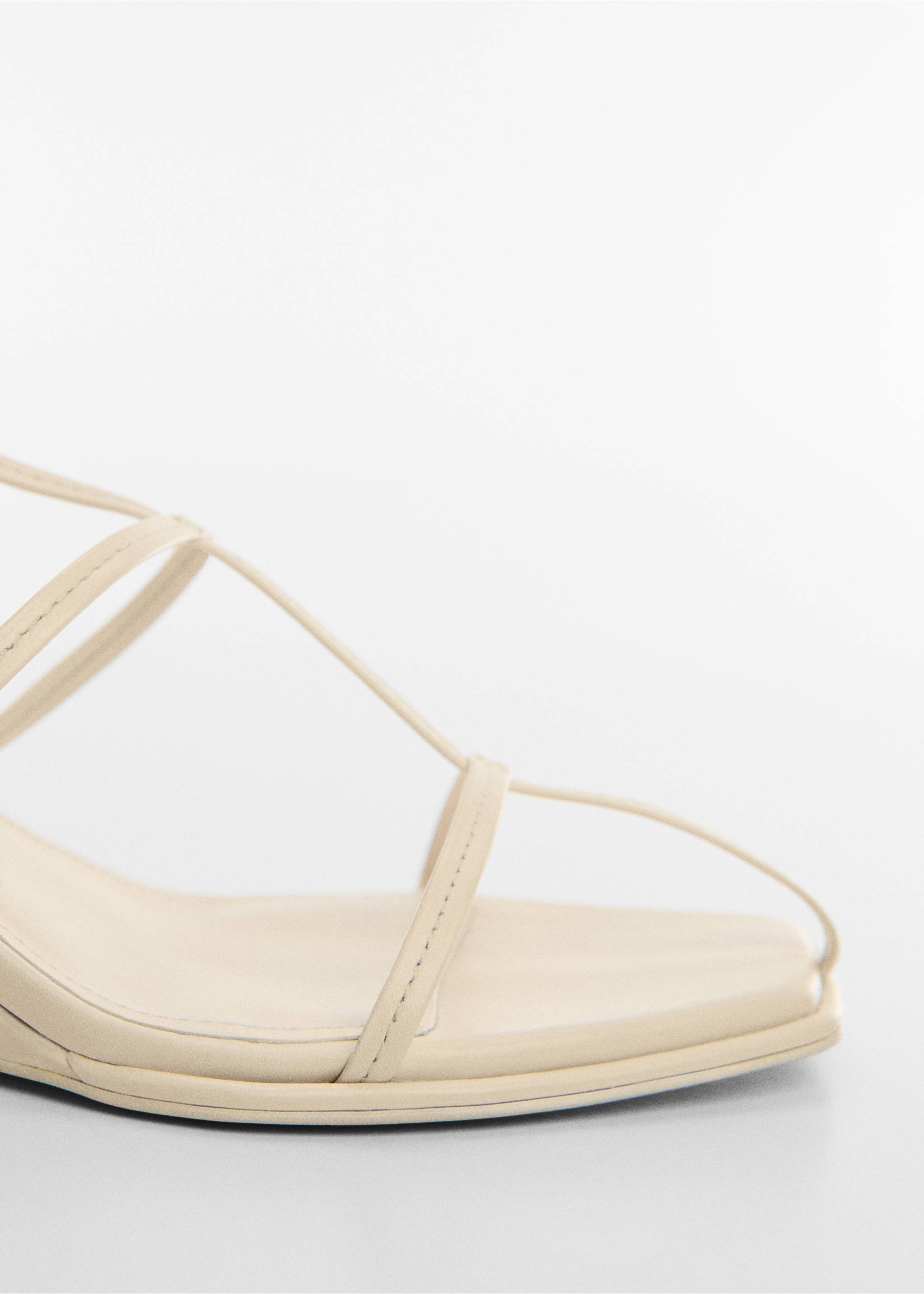 Leather straps sandals - Details of the article 1, White. Ref: 67048279-00.