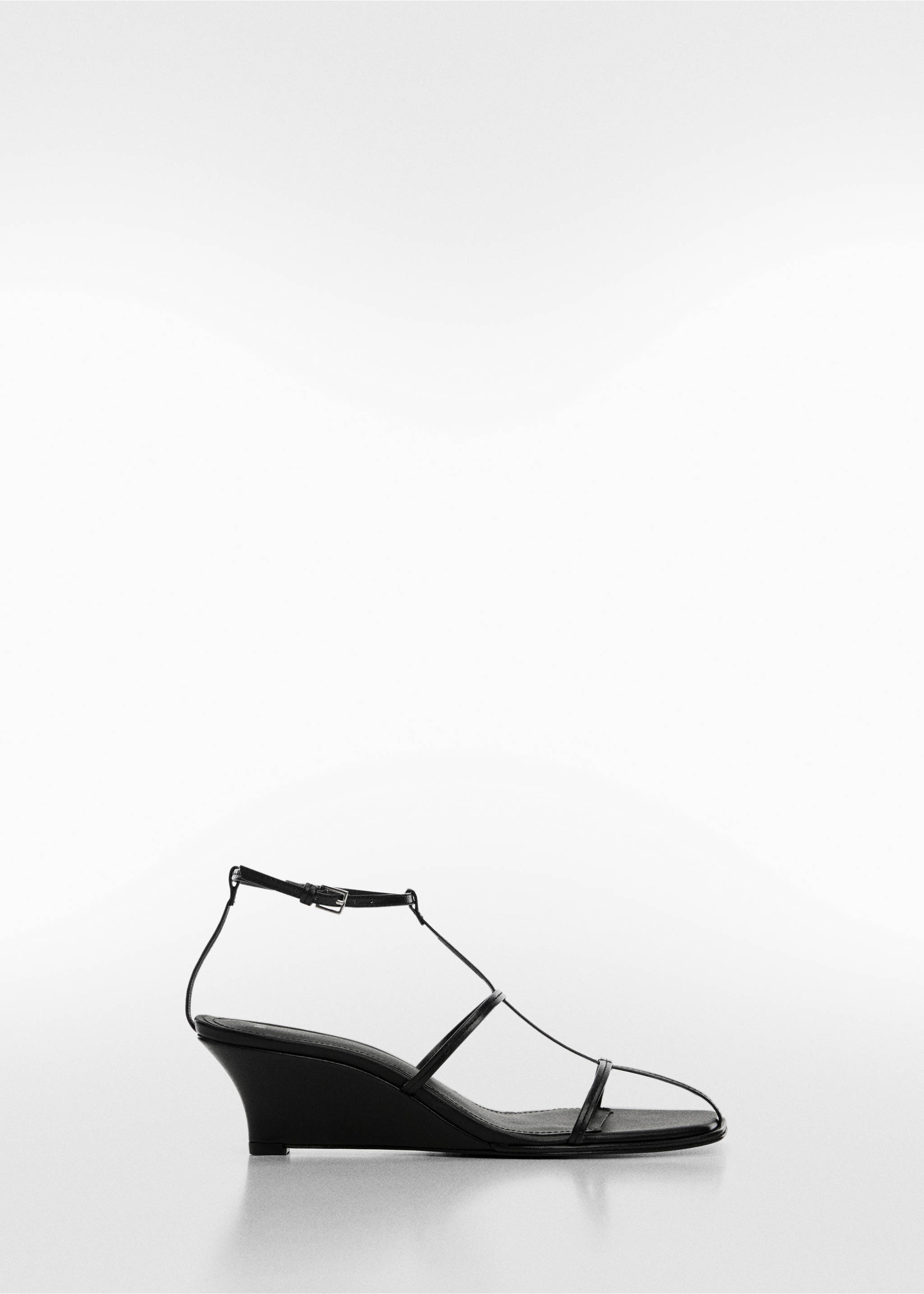 Leather straps sandals - Article without model, Black. Ref: 67048279-00.