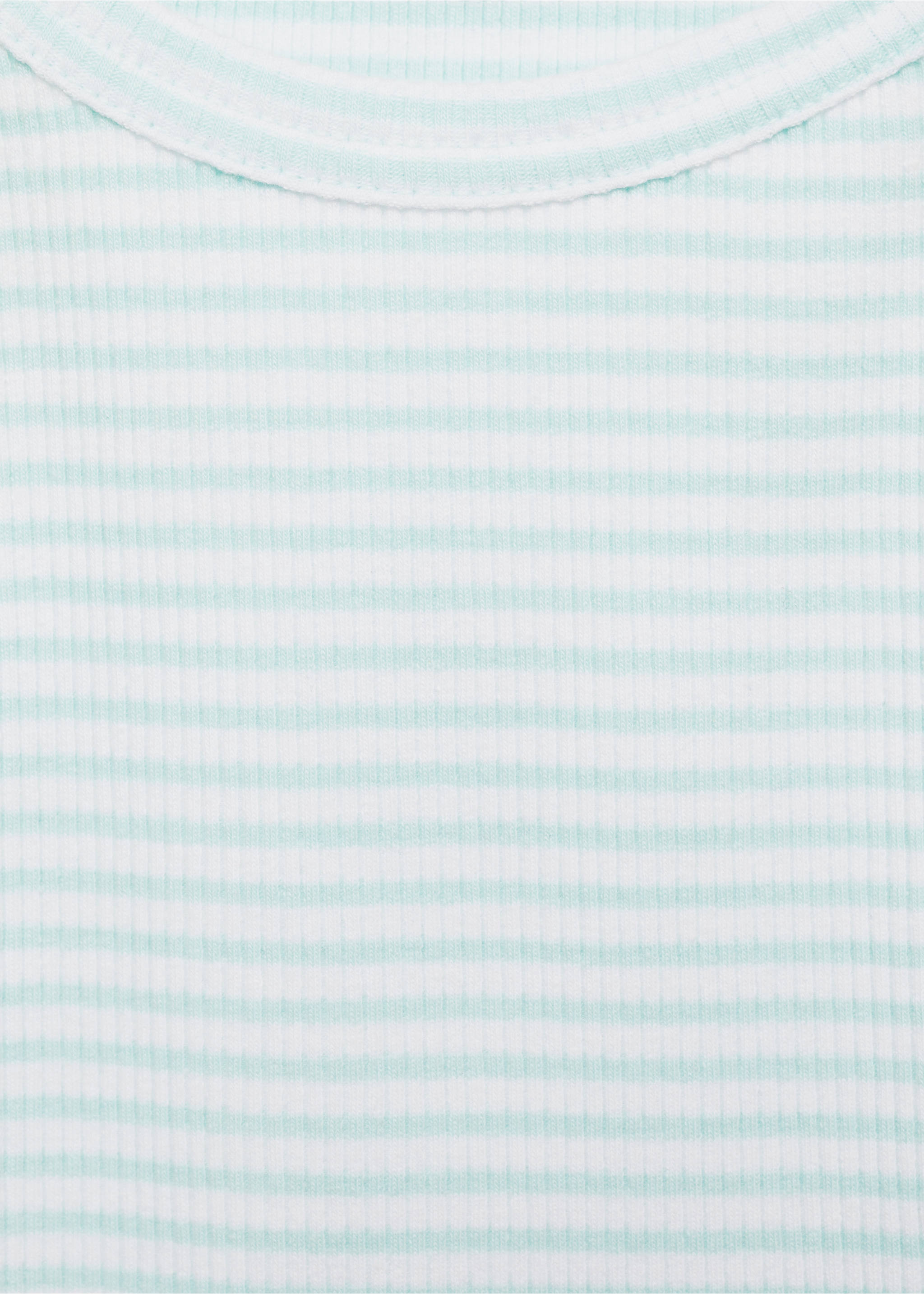Striped strap T-shirt - Details of the article 8, Aqua Green. Ref: 67048648-00.