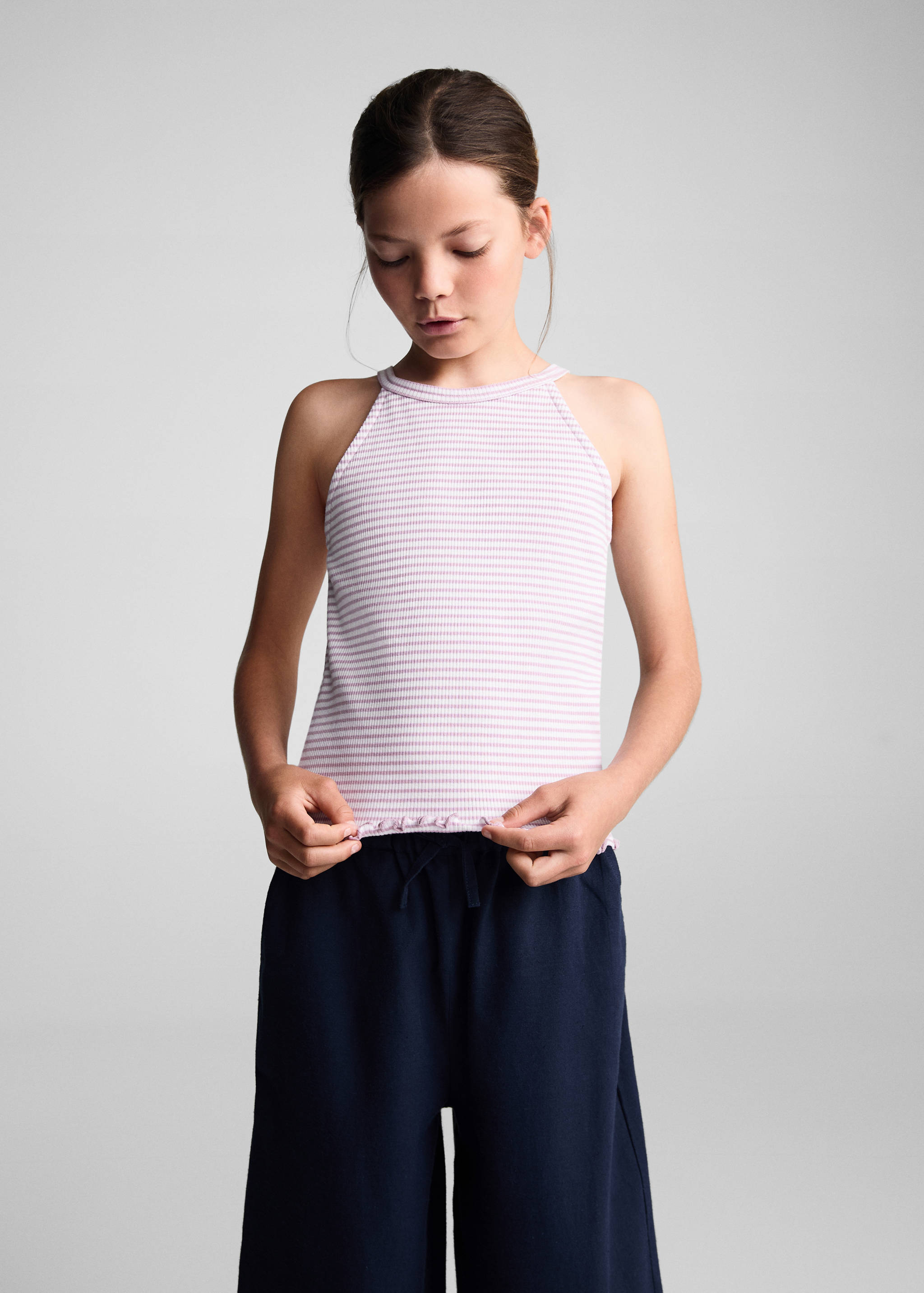 Striped strap T-shirt - Medium plane