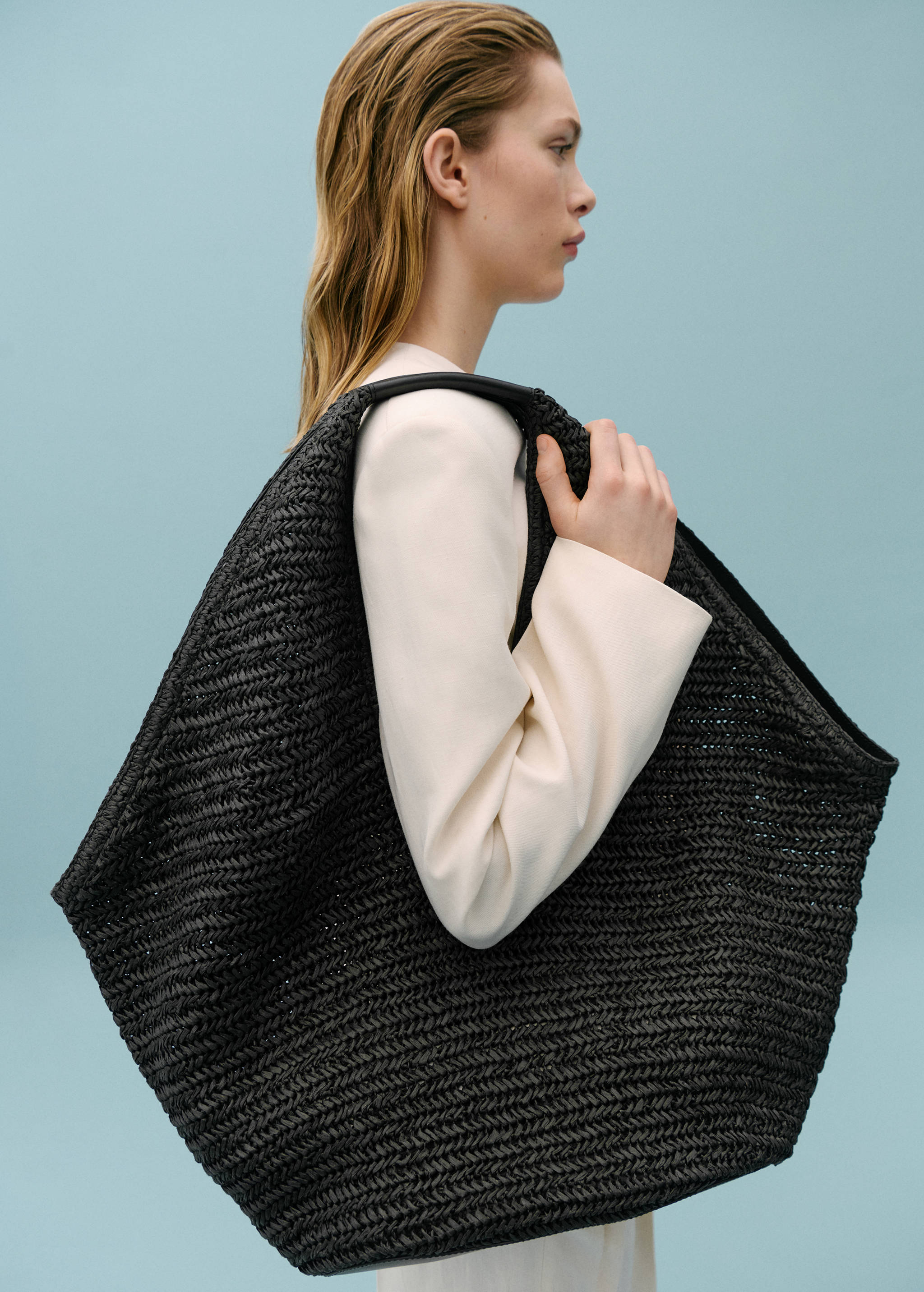 Natural fibre maxi bag - General plane