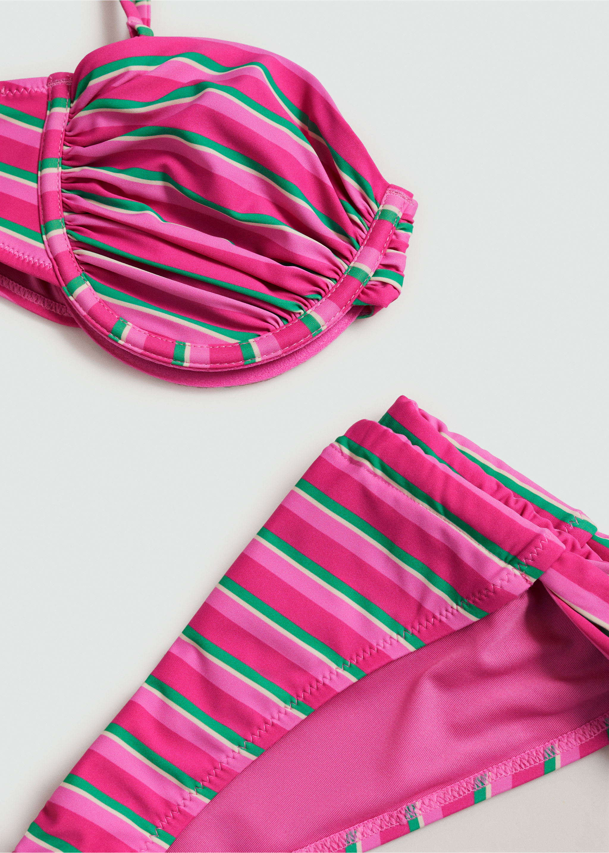Stripe-print bikini top - Details of the article 0