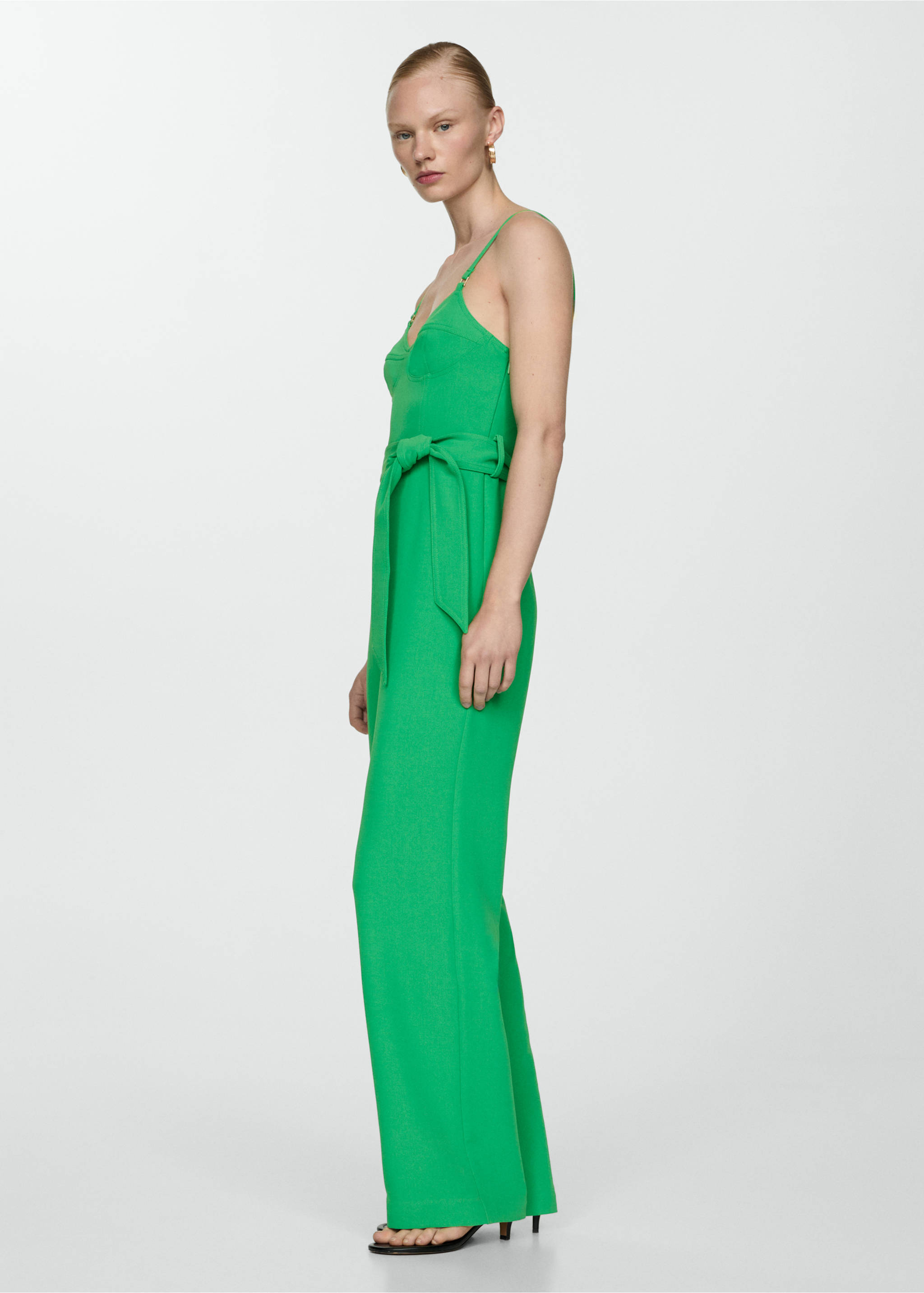 Bow long jumpsuit - General plane, Green. Ref: 67049230-00.