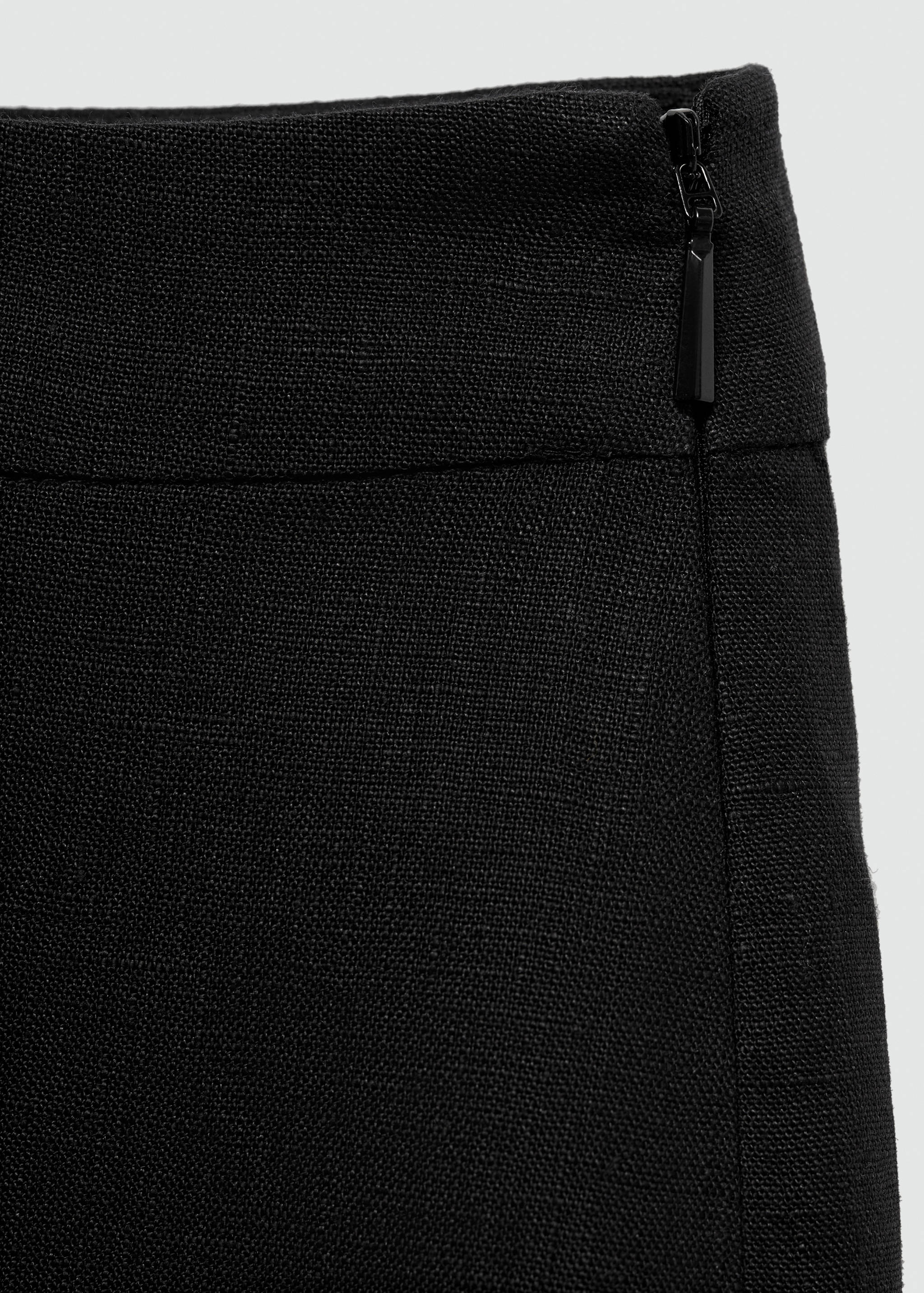 100% linen trousers with pleats - Details of the article 0