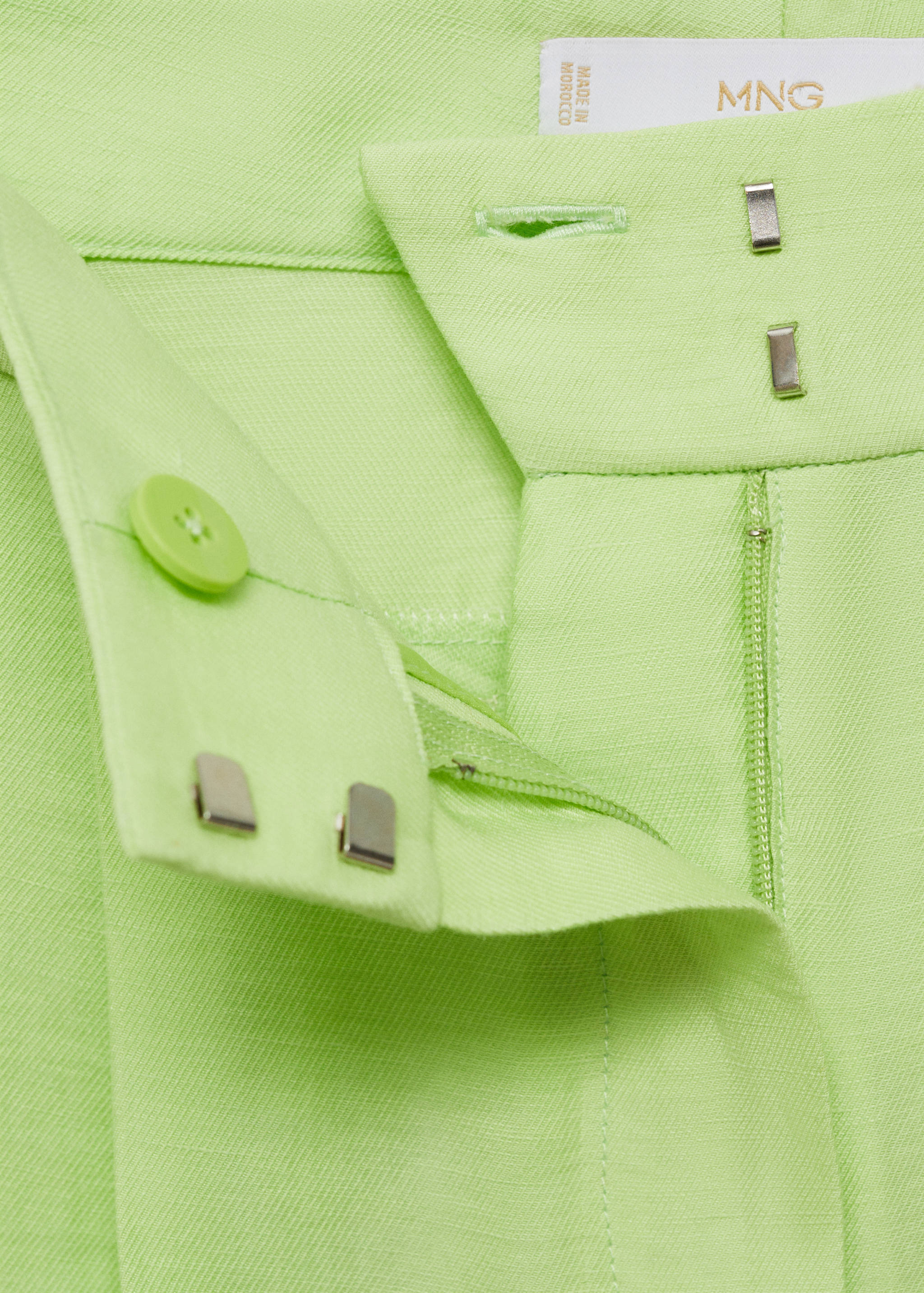 Wide leg linen trousers - Details of the article 0