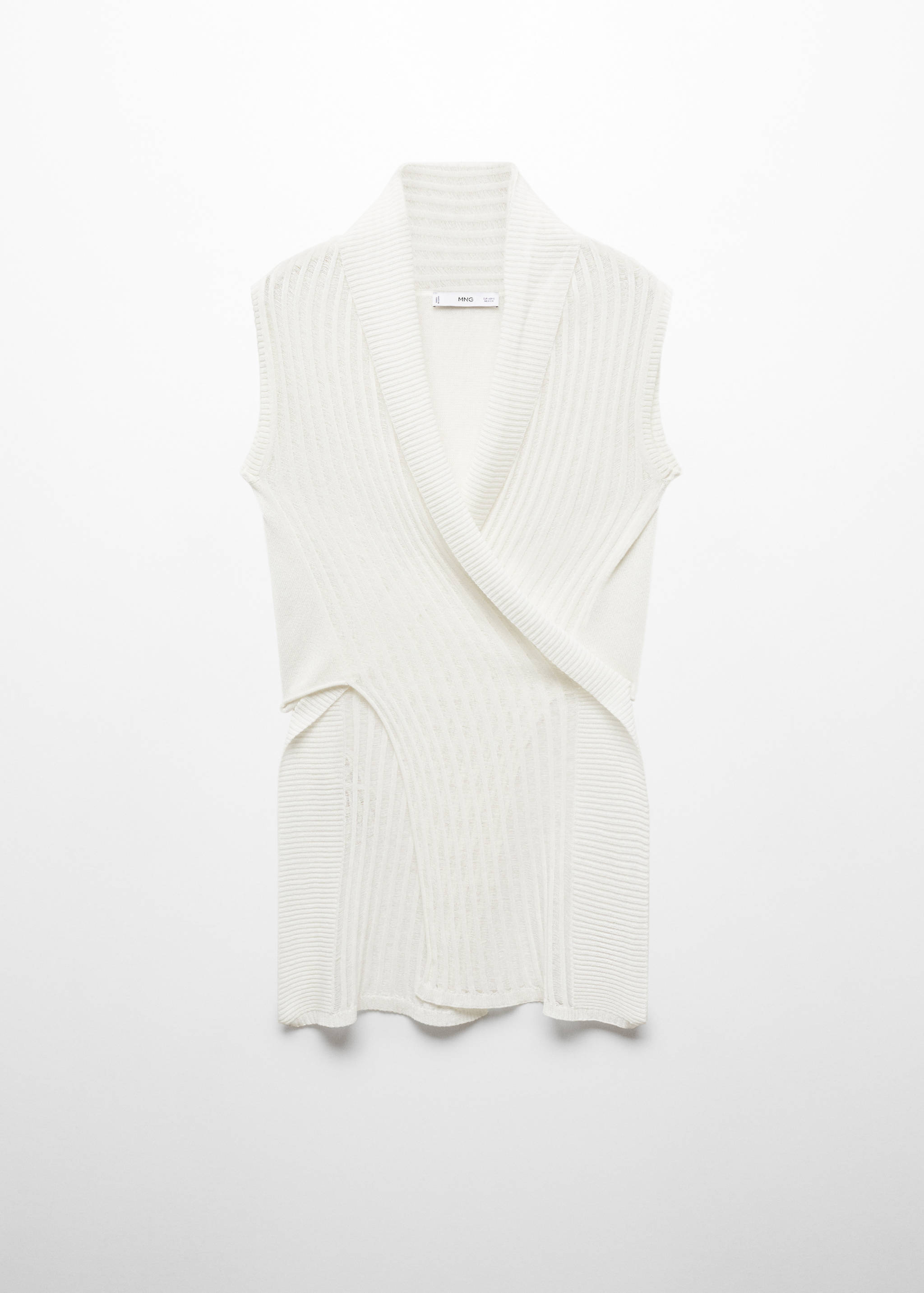 Double-breasted knitted waistcoat - Article without model