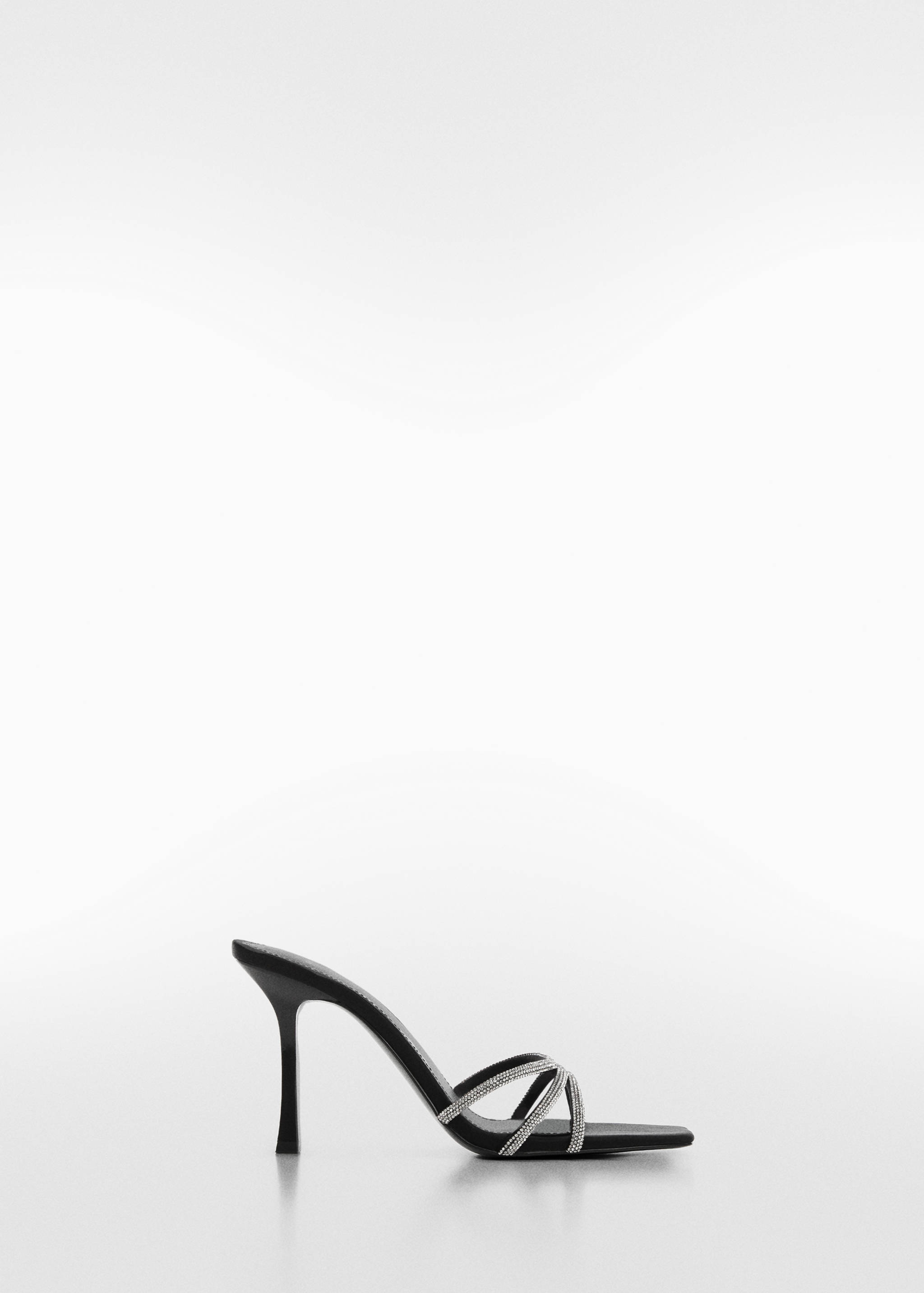 Heeled sandals with rhinestone straps - Article without model