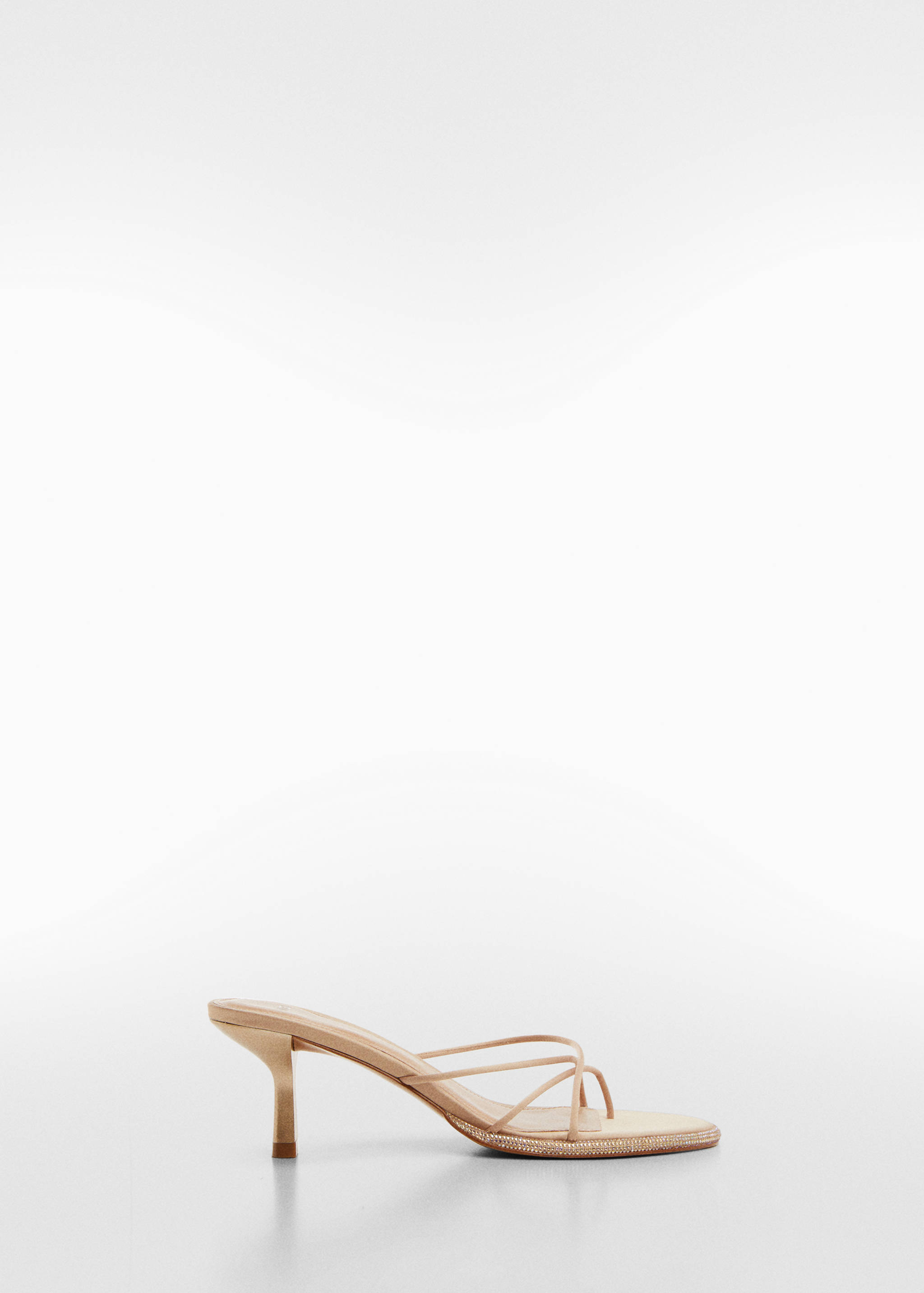 Heeled sandals with rhinestone detail - Article without model