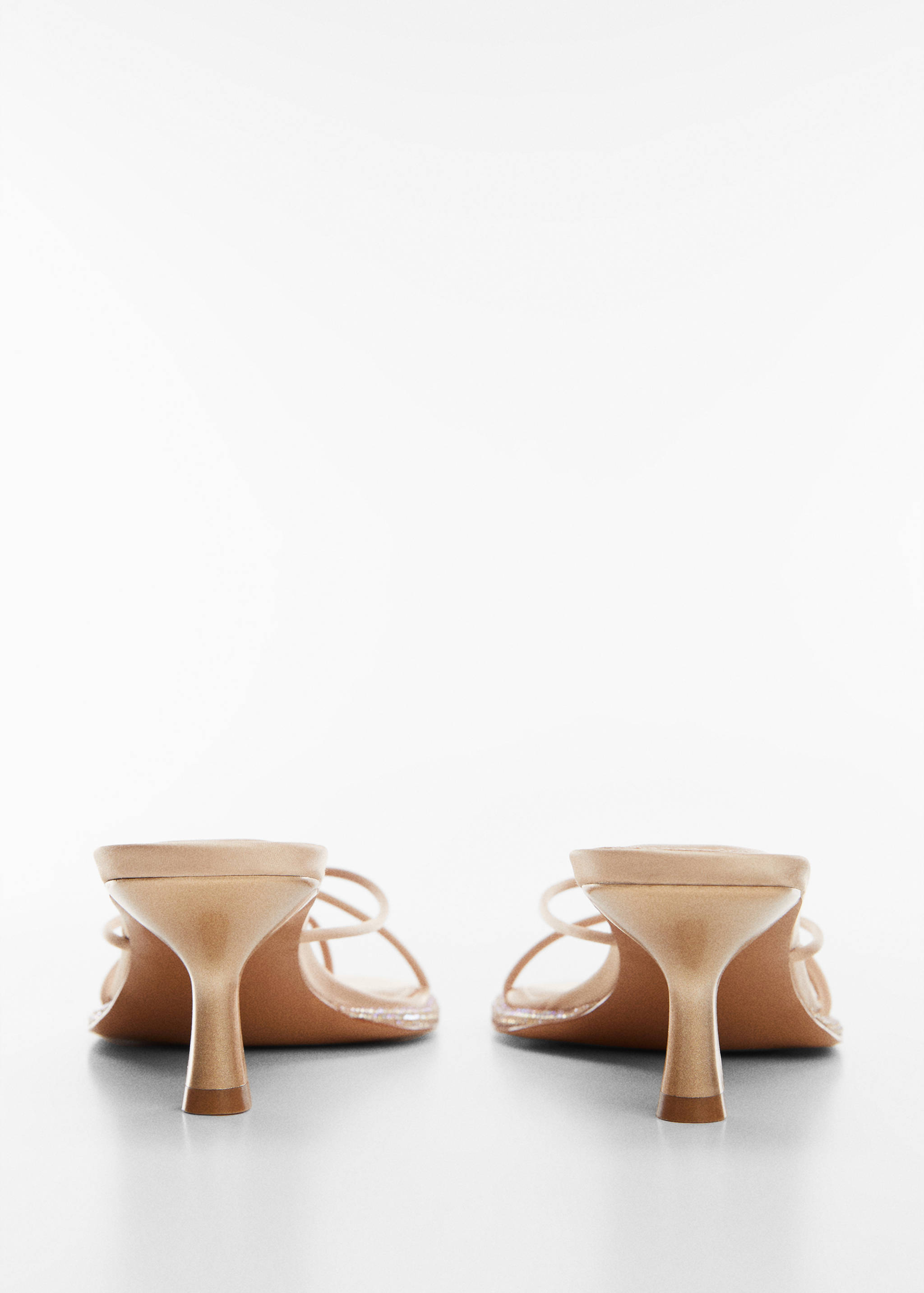 Heeled sandals with rhinestone detail - Details of the article 1