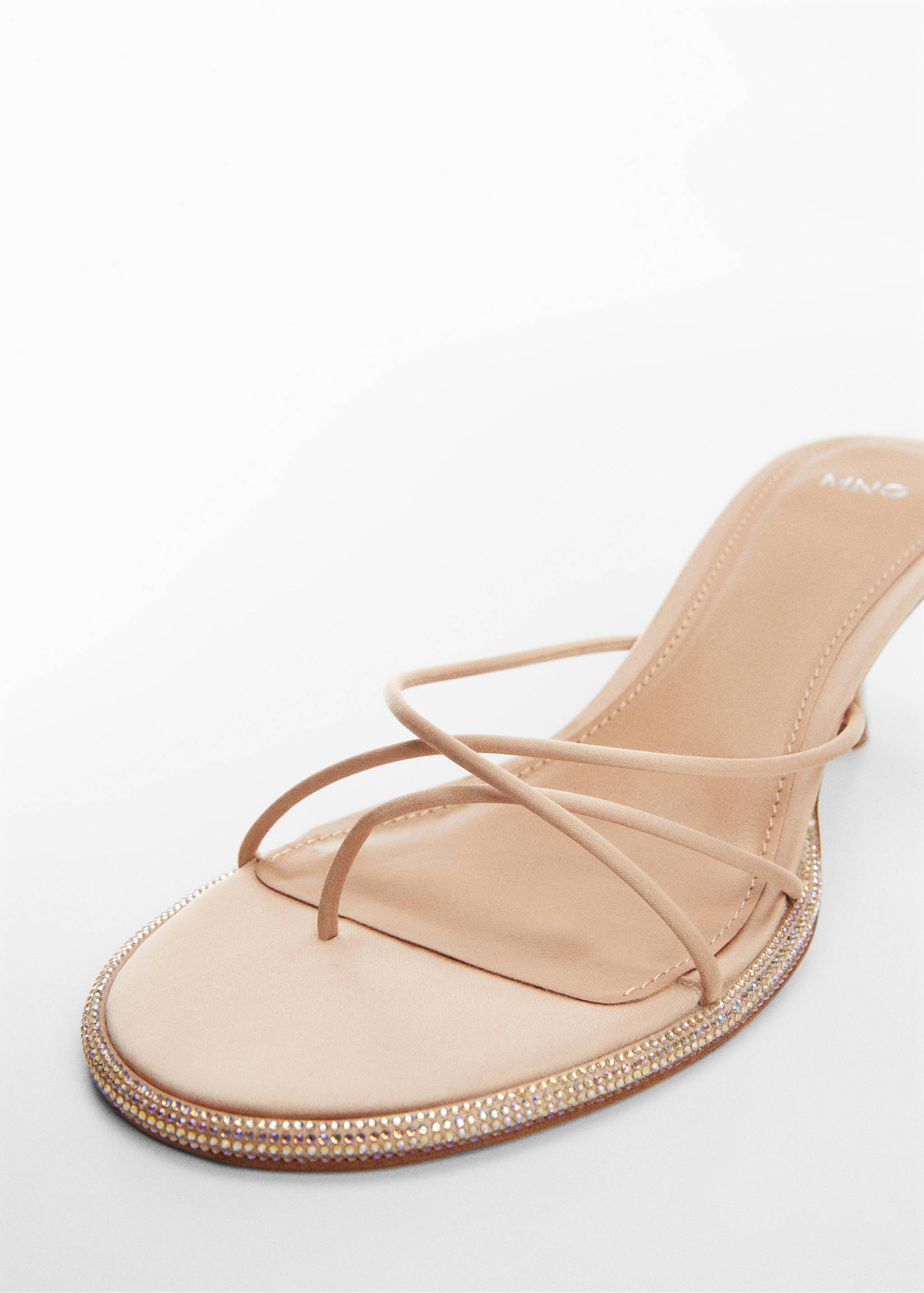Heeled sandals with rhinestone detail - Details of the article 2