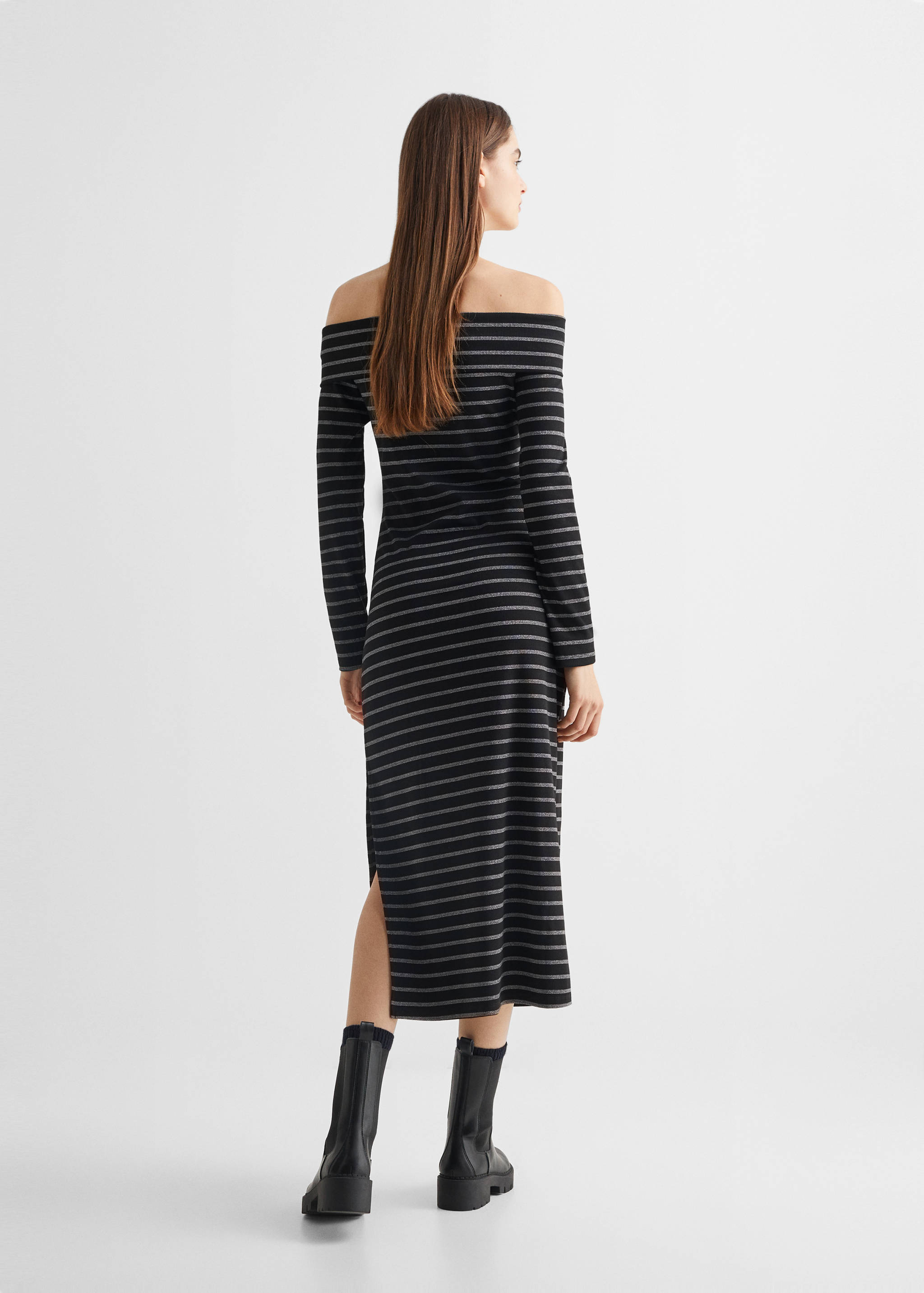 Off-the-shoulder midi-dress - Reverse of the article