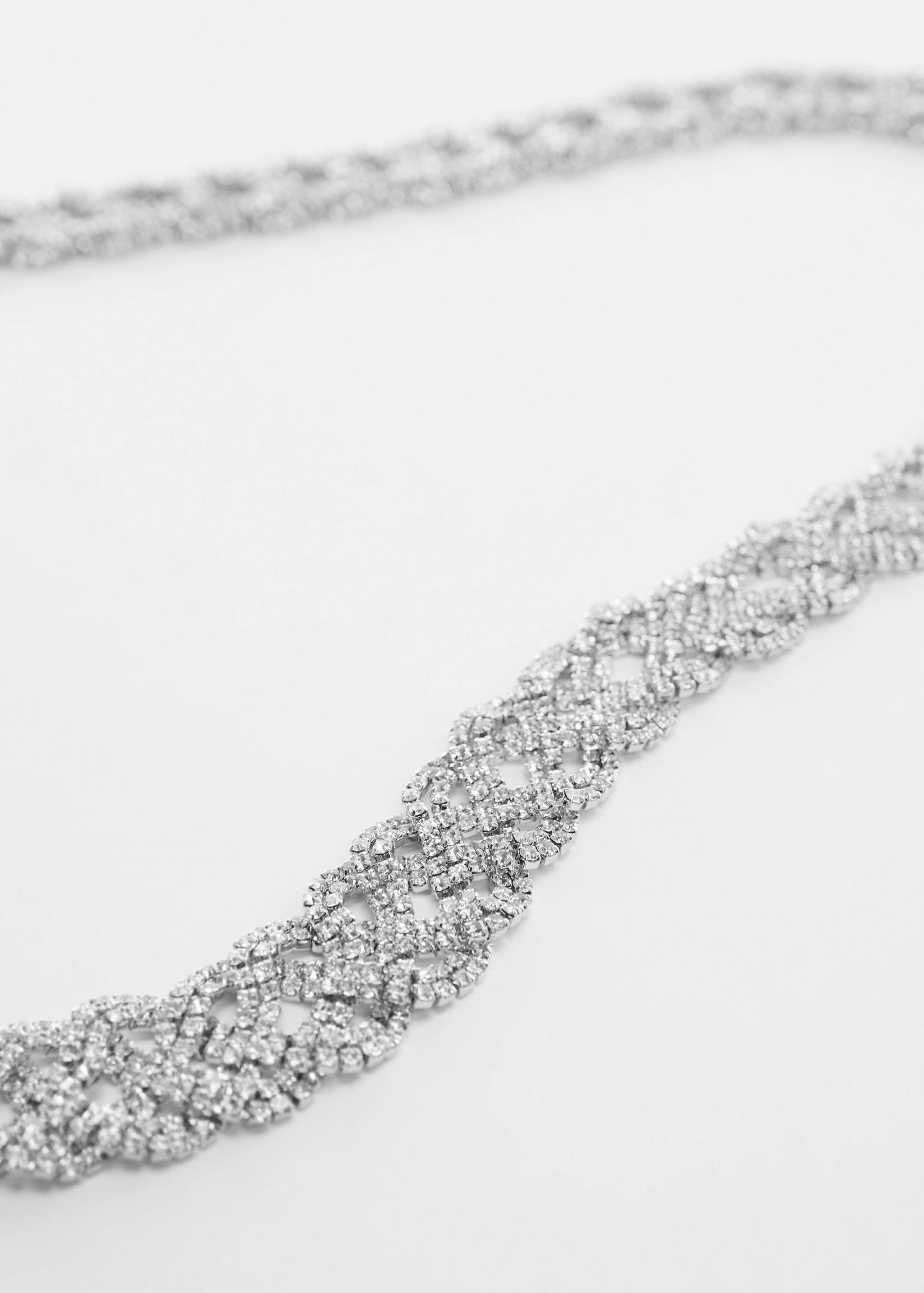 Flätat skärp strass - Bild av mittparti