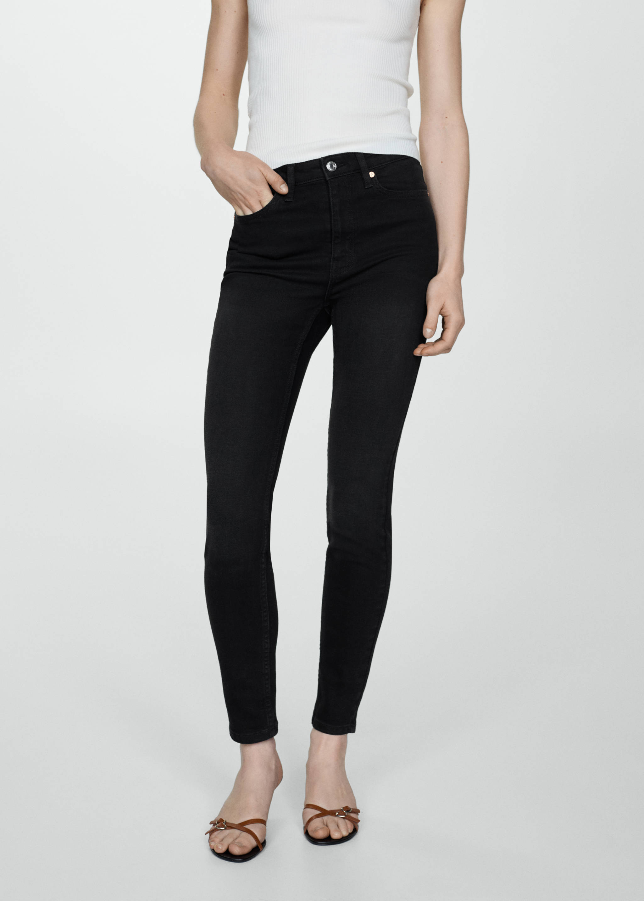 Skinny Jeans mit hohem Bund - Mittlere Ansicht