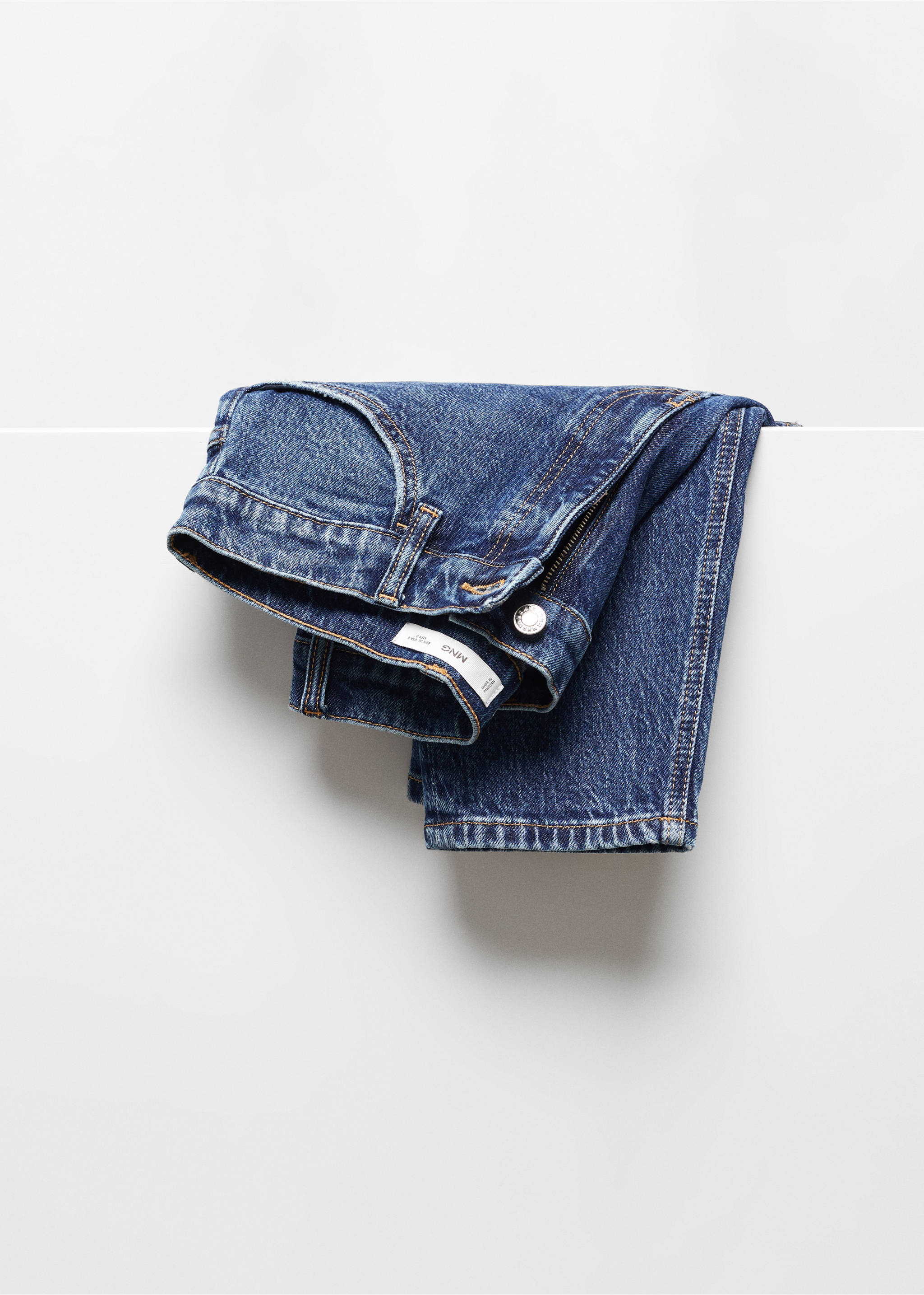 Comfort-Jeans mit hohem Bund Newmom - Detail des Artikels 8, Dunkelblau. Ref: 67050389-00.