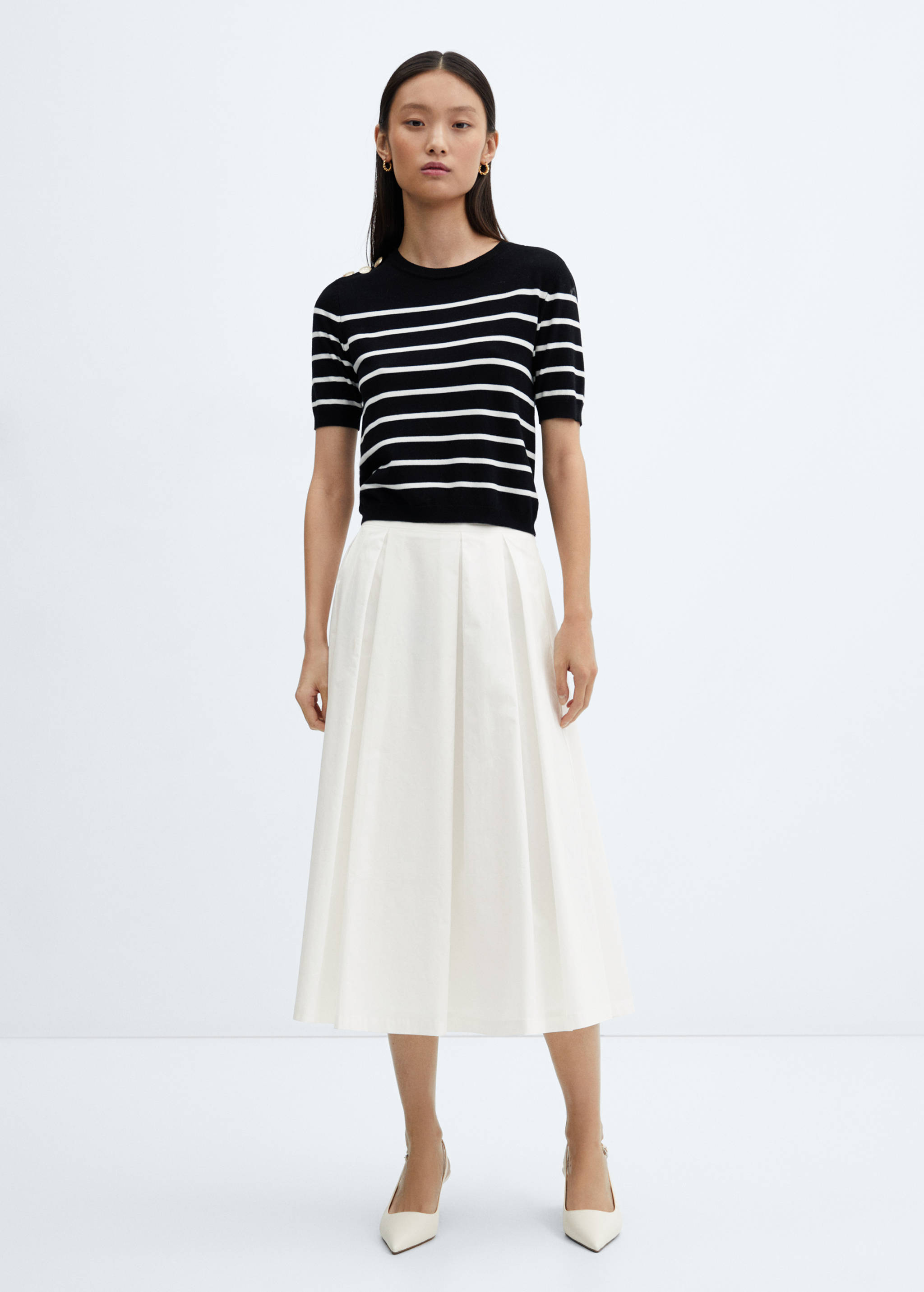 Pleated midi-skirt - Plan général