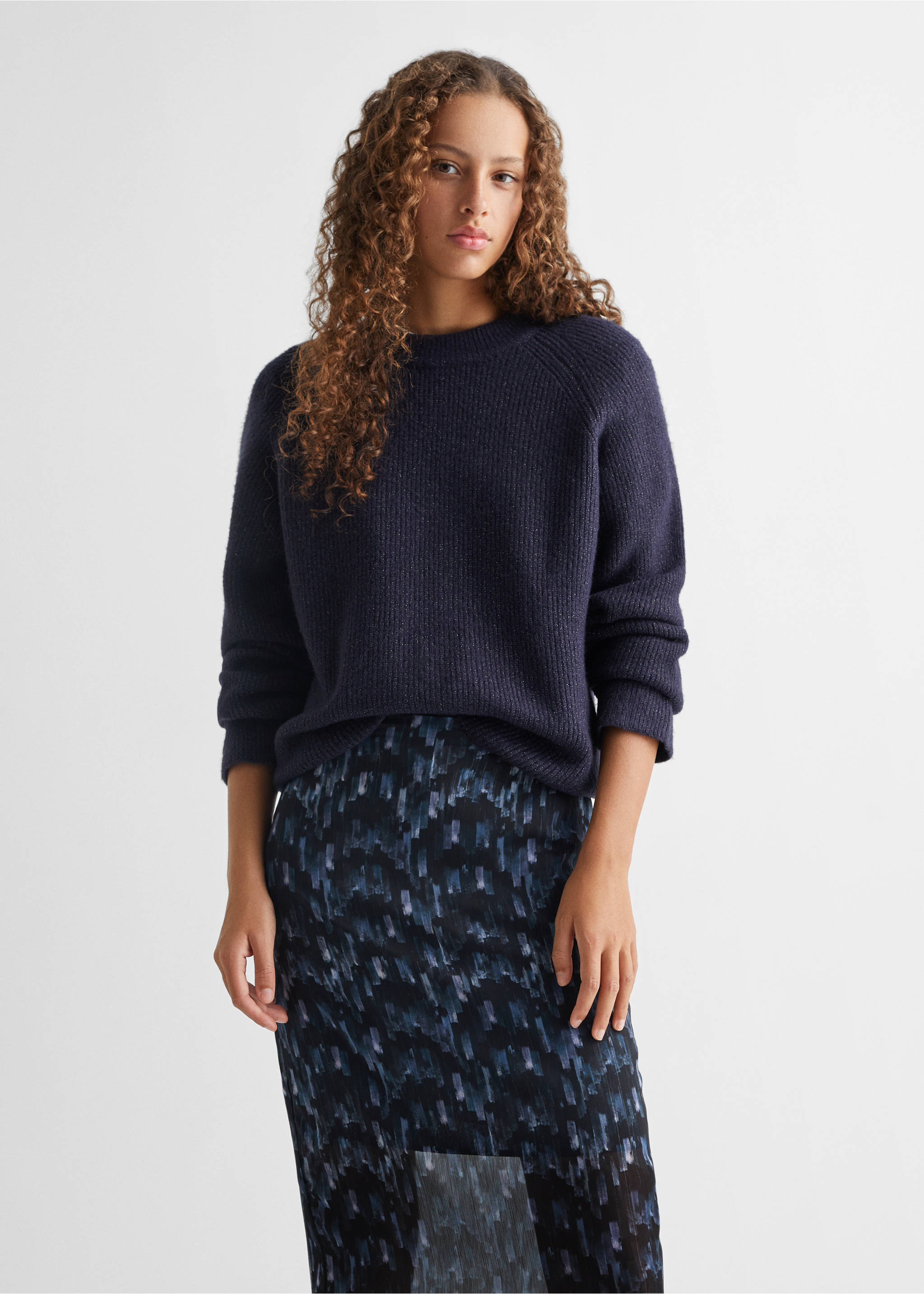 Printed long skirt - Medium plane, Blue. Ref: 67050428-00.