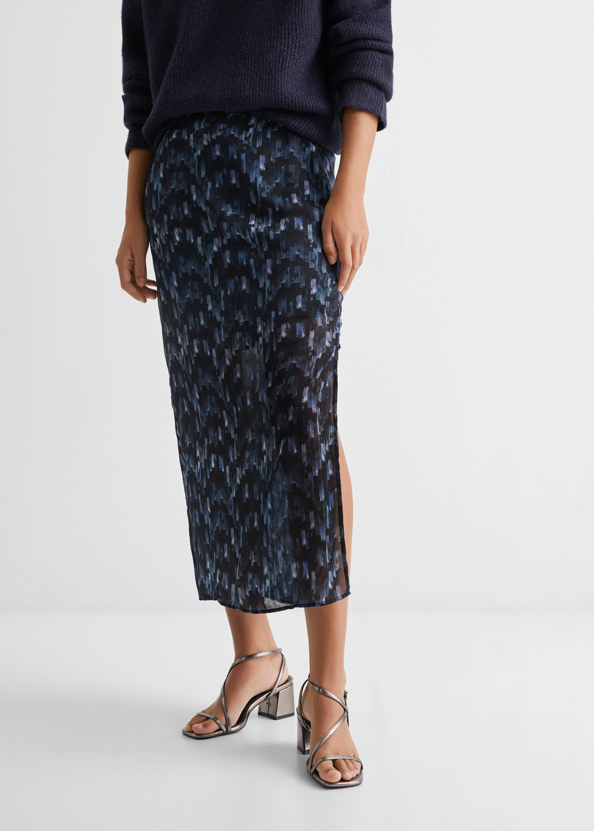 Printed long skirt - Details of the article 6