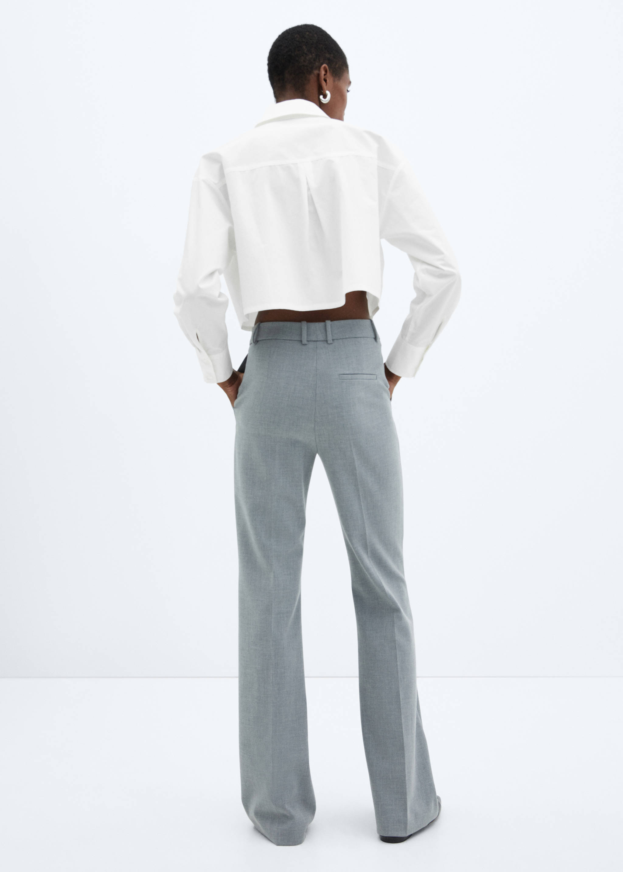 Crop-Hemd aus 100 % Baumwolle - Rückseite des Artikels