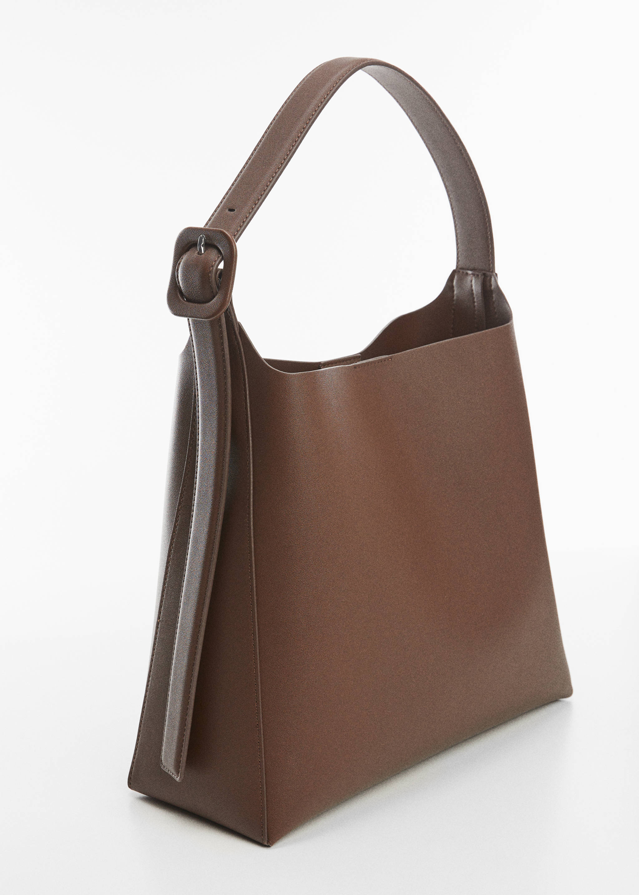 Shopper bag with buckle - Medium plane