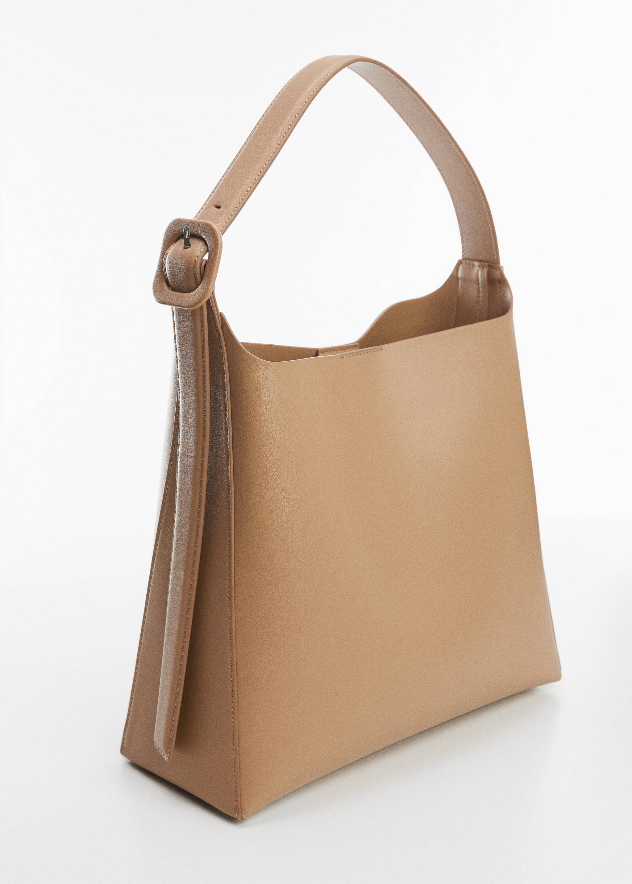 Shopper bag with buckle - Medium plane