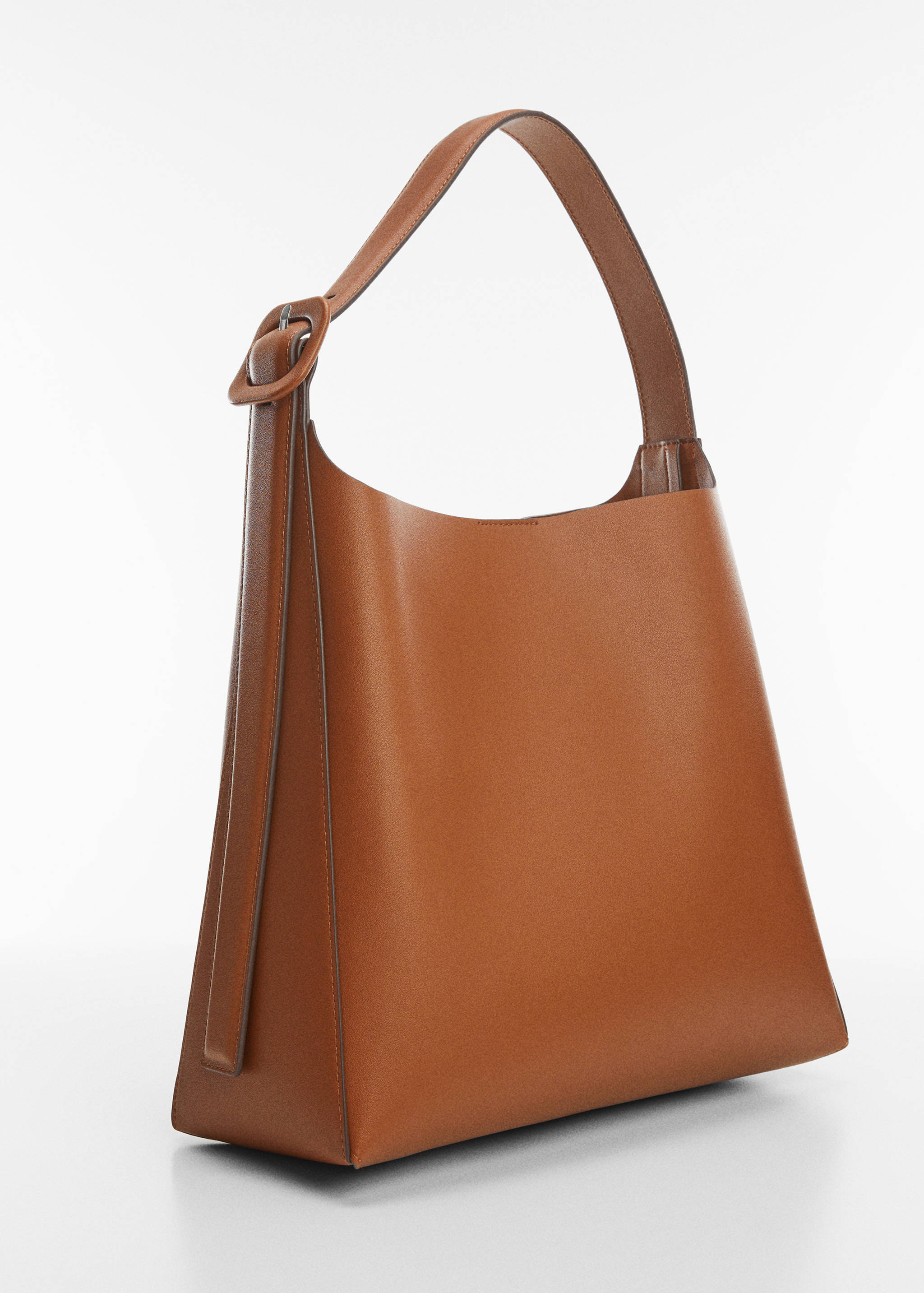 Shopper bag with buckle - Medium plane