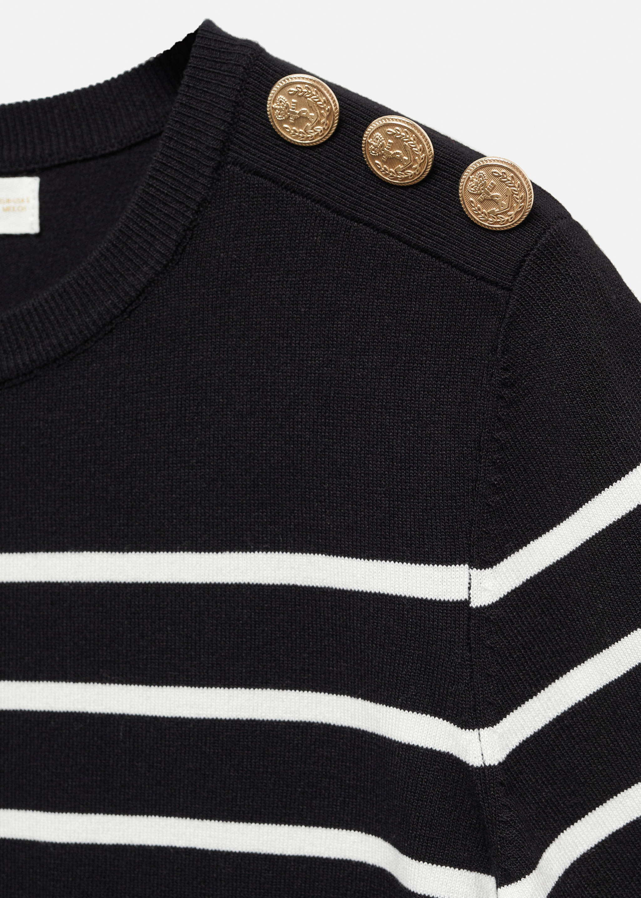 Gestreifter Pullover mit Knöpfen - Detail des Artikels 8