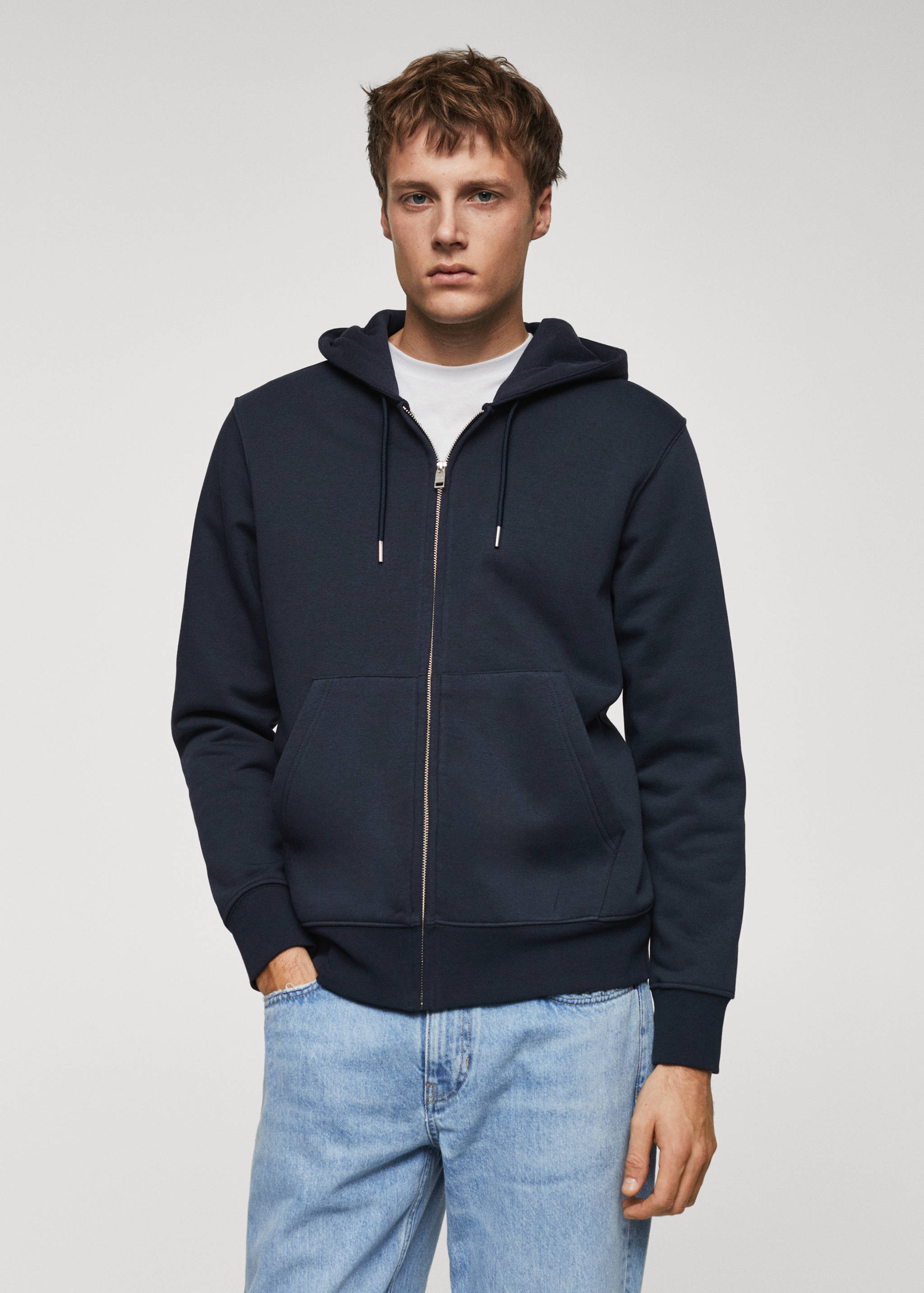 Cotton zip-up hoodie - Medium plane
