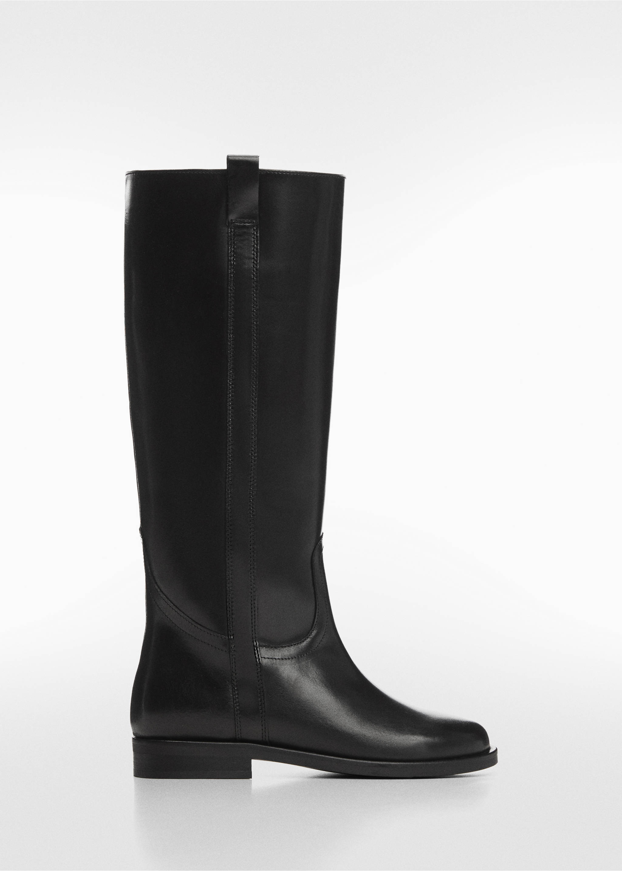 Bota alta piel - Artículo sin modelo, Negro. Ref: 67050444-00.