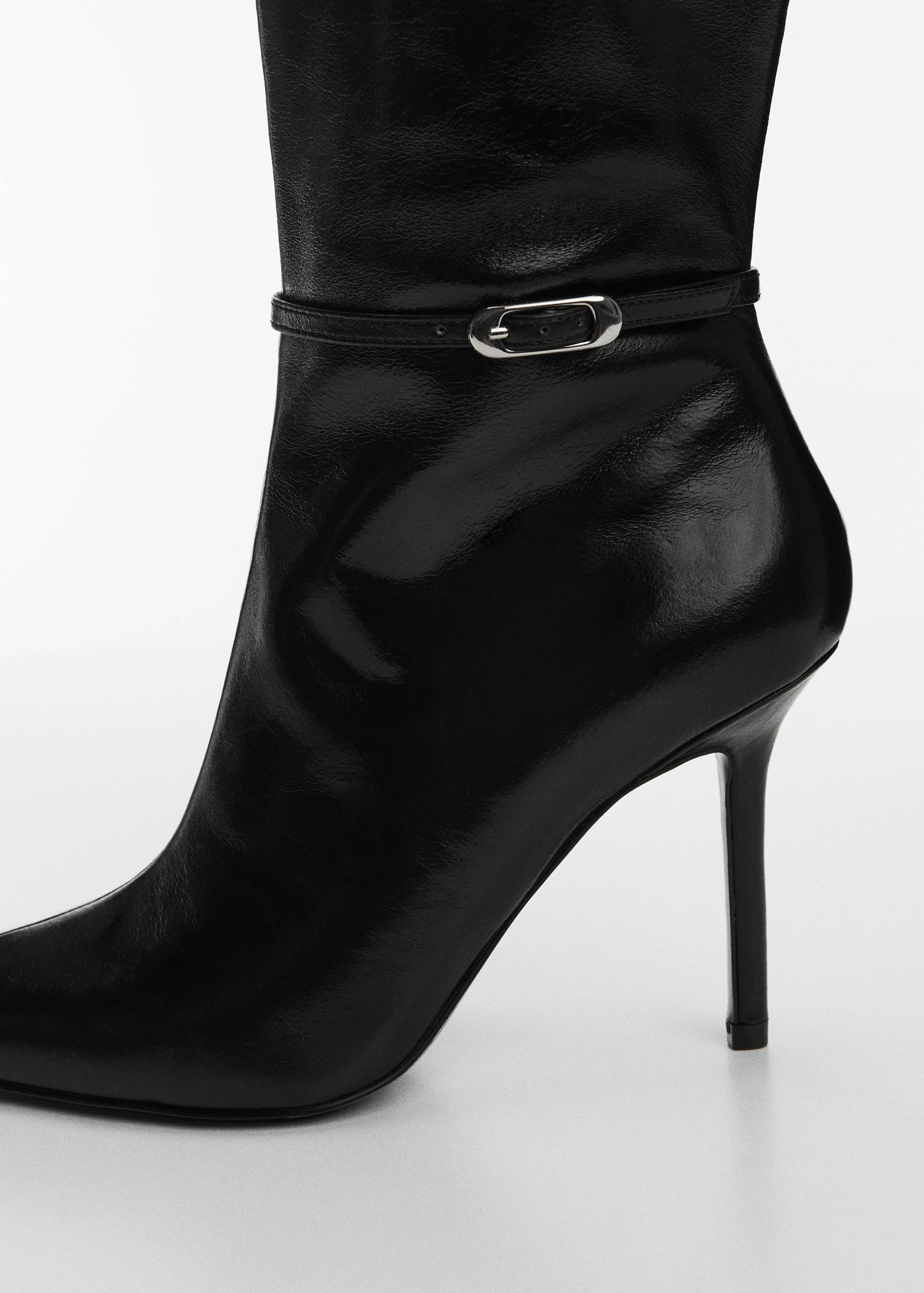 Kožené boty na podpatku - Detail zboží 2
