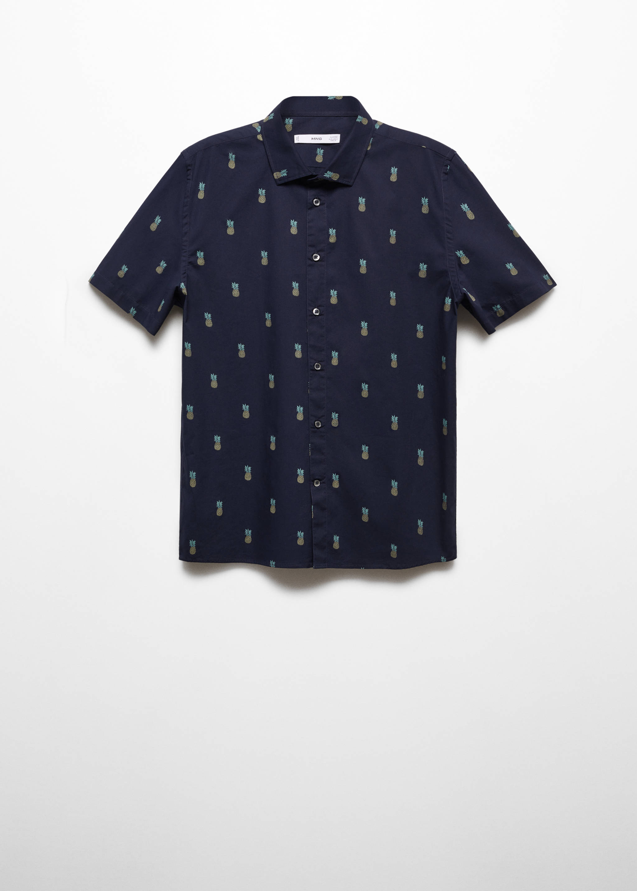 100% cotton shirt with pineapple print - Article without model