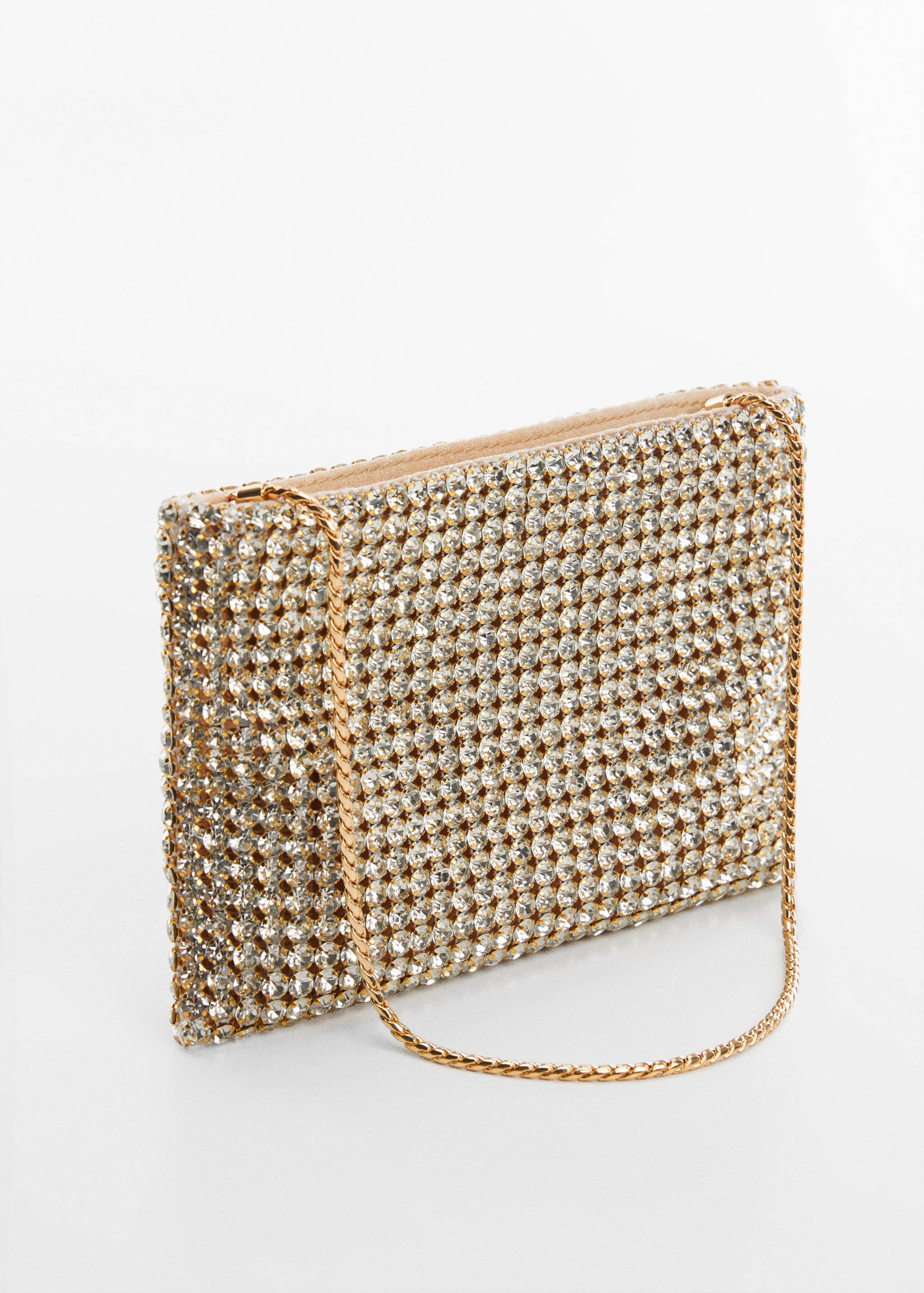 Chain bag with crystals - Medium plane