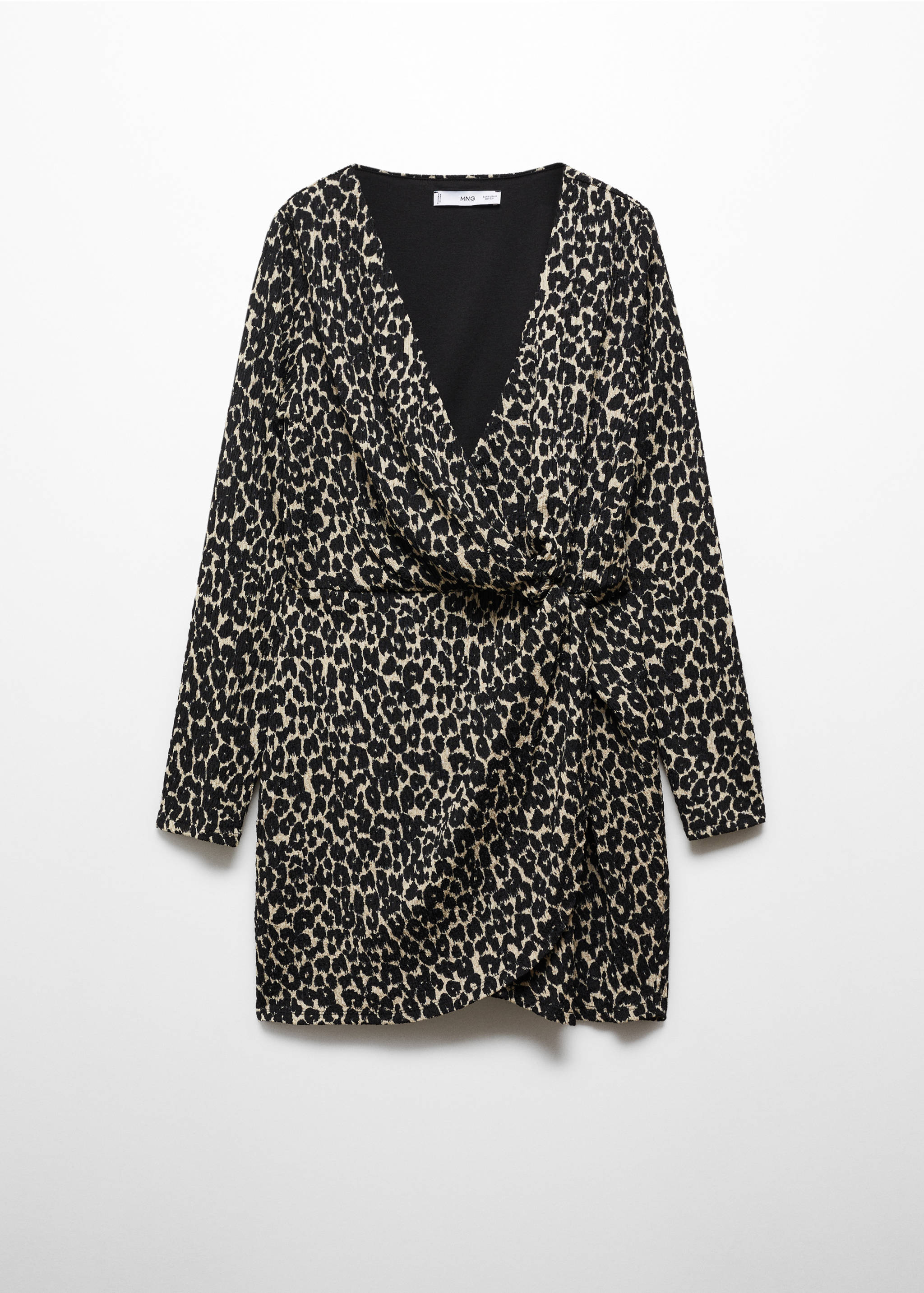 Texturiertes Animal-Print-Kleid - Artikel ohne Model