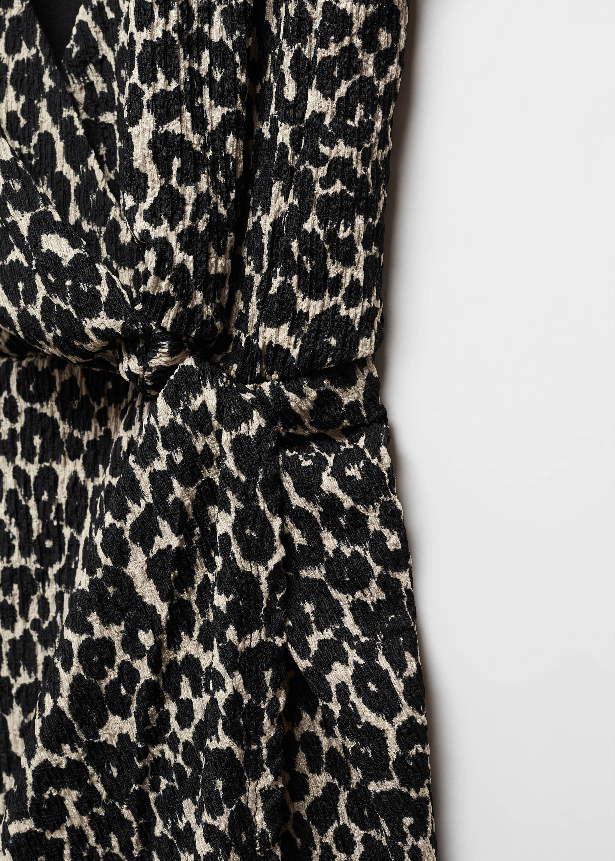 Texturiertes Animal-Print-Kleid - Detail des Artikels 8