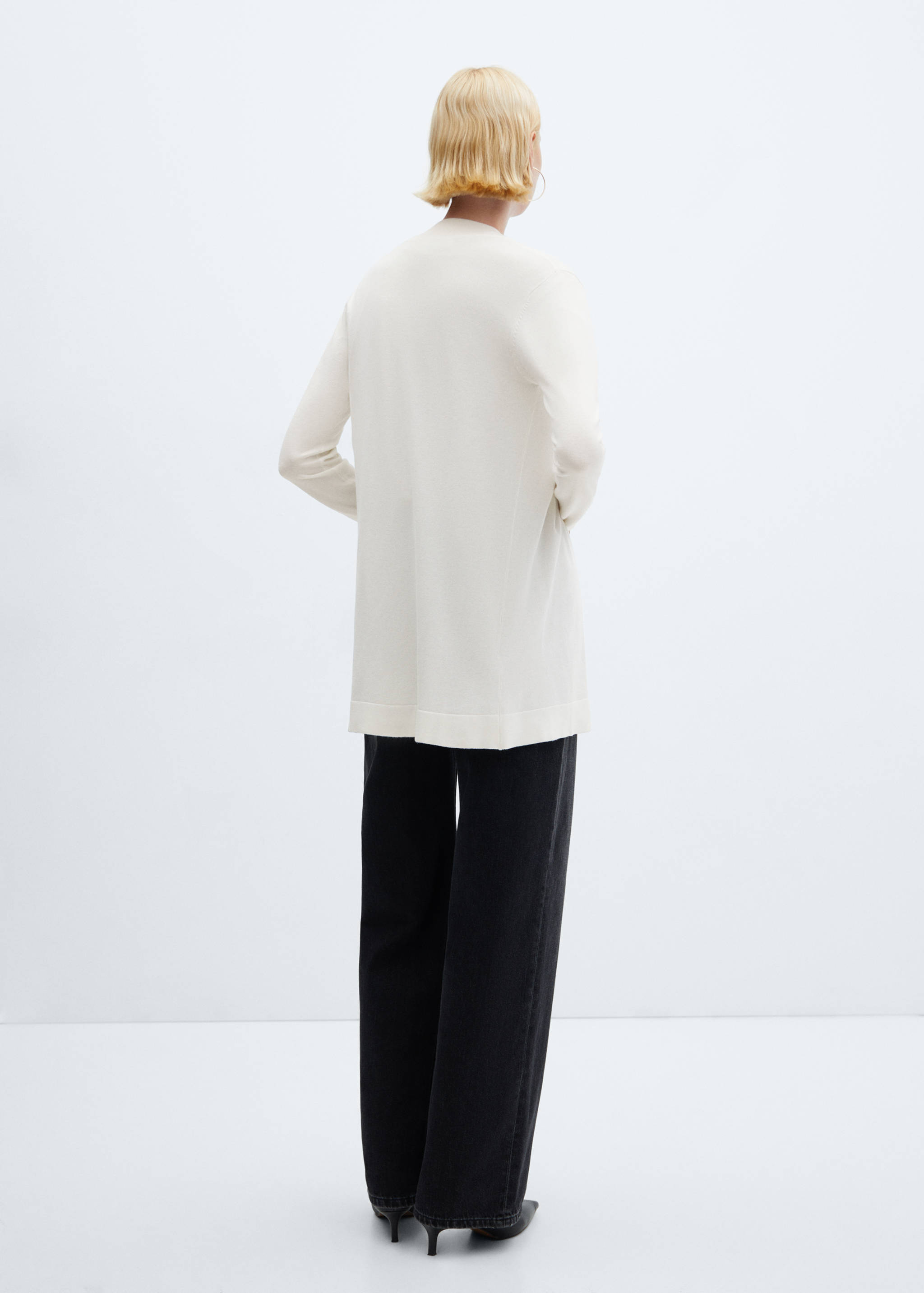 Fine-knit cardigan - Reverse of the article