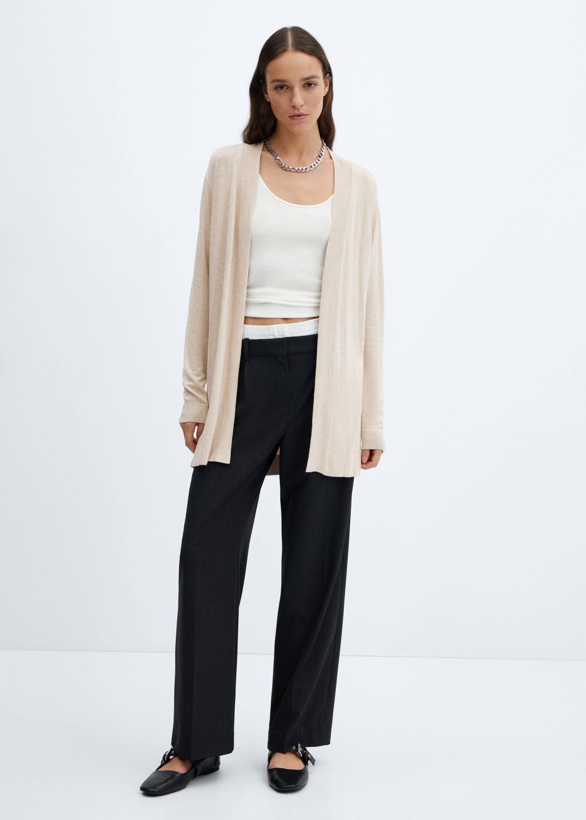 Fine-knit cardigan - General plane