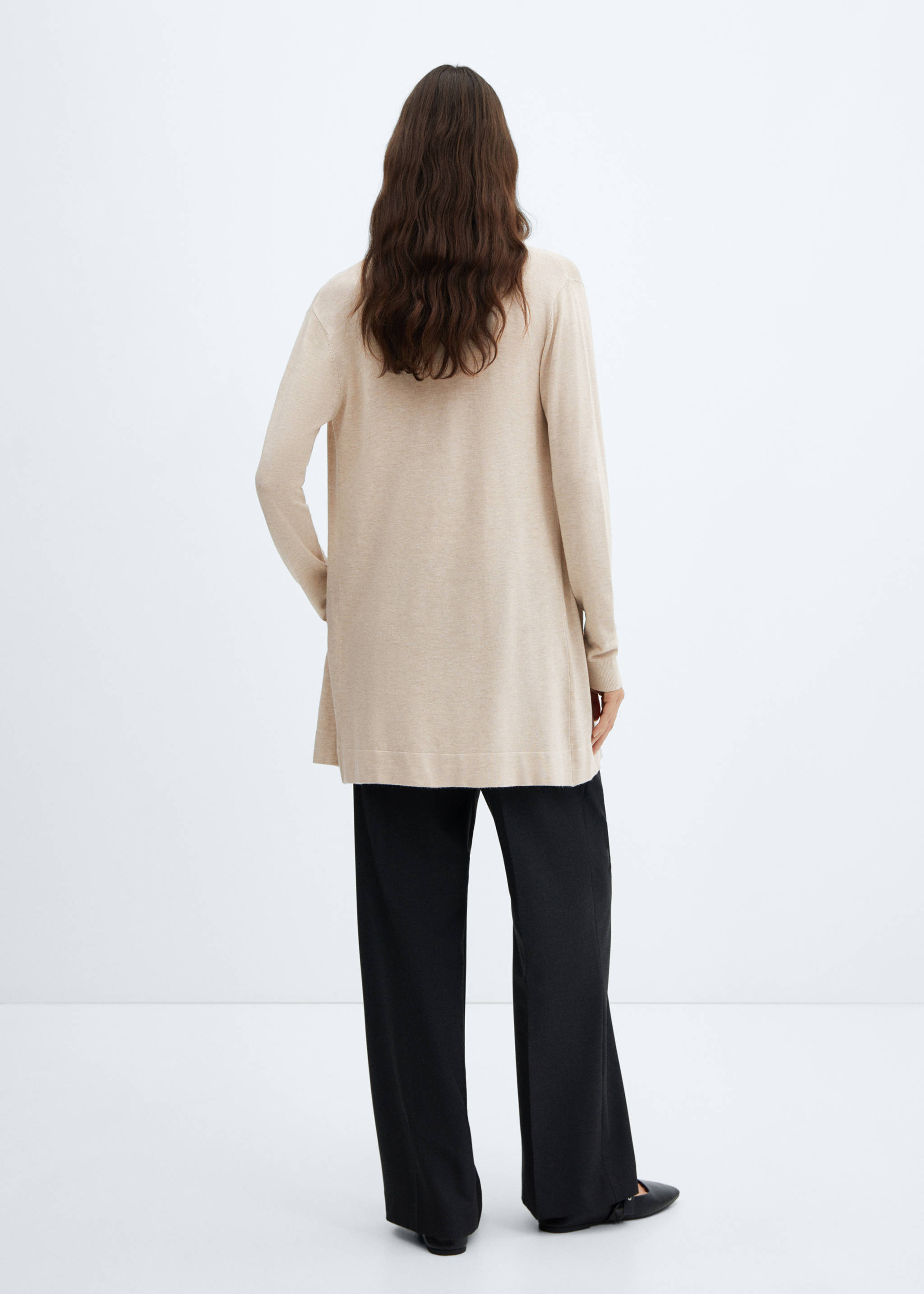 Fine-knit cardigan - Reverse of the article