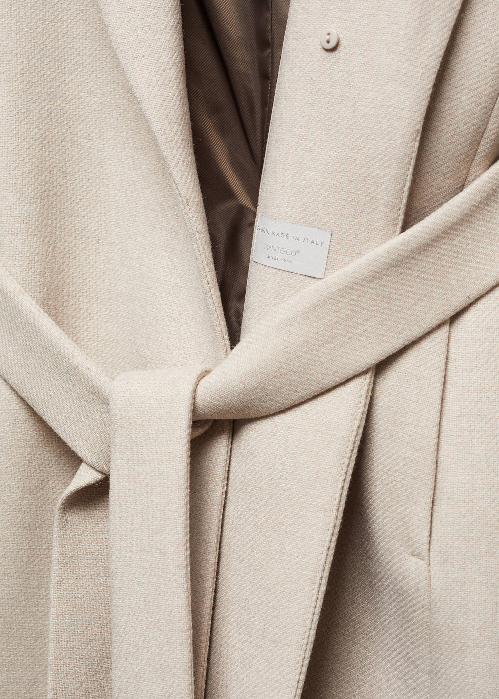 Manteco wool coat with detachable faux fur collar - Details of the article 0