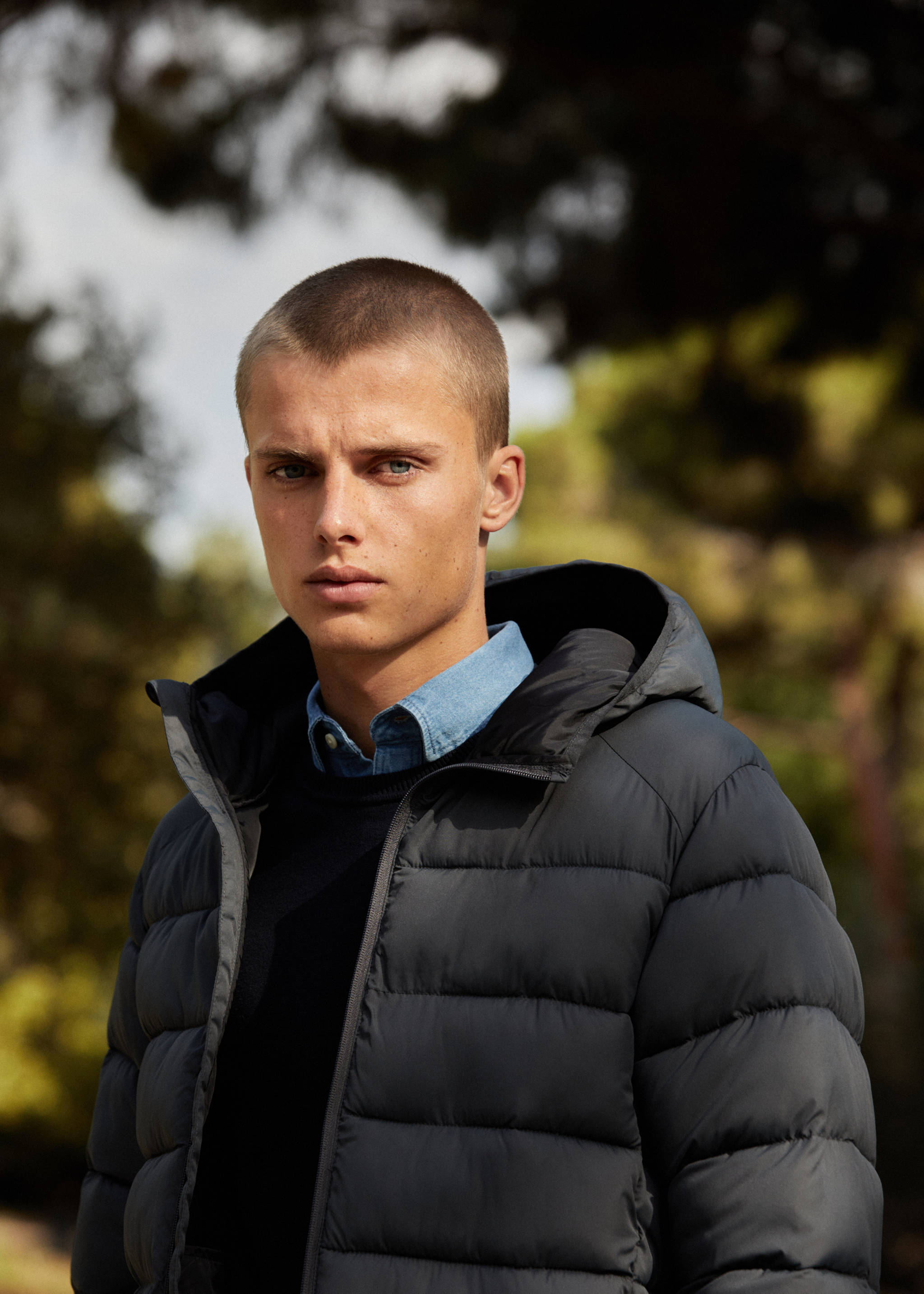 Quilted jacket - Details of the article 5, Charcoal. Ref: 67050470-00.