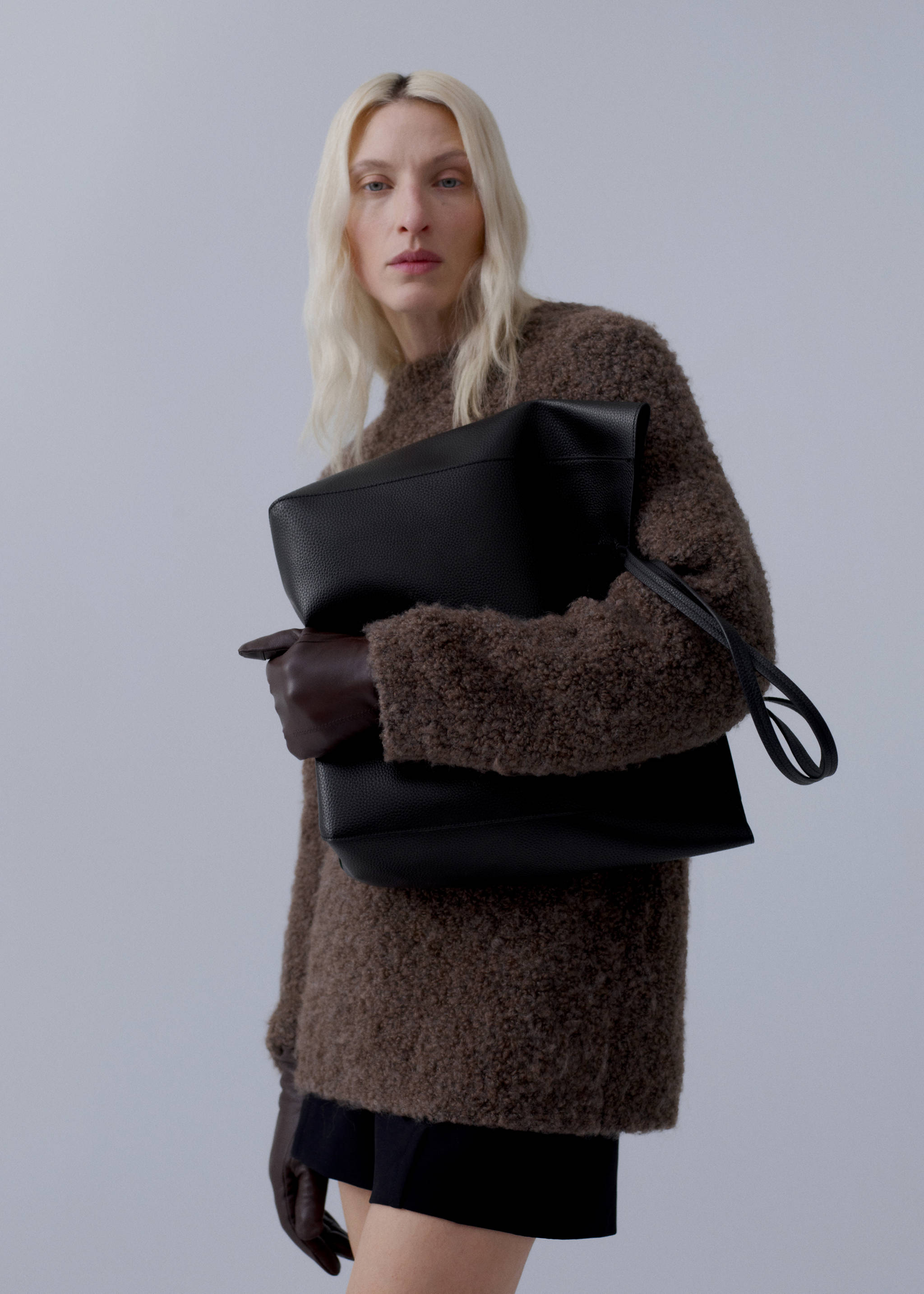 Faux-leather shopper bag - General plane